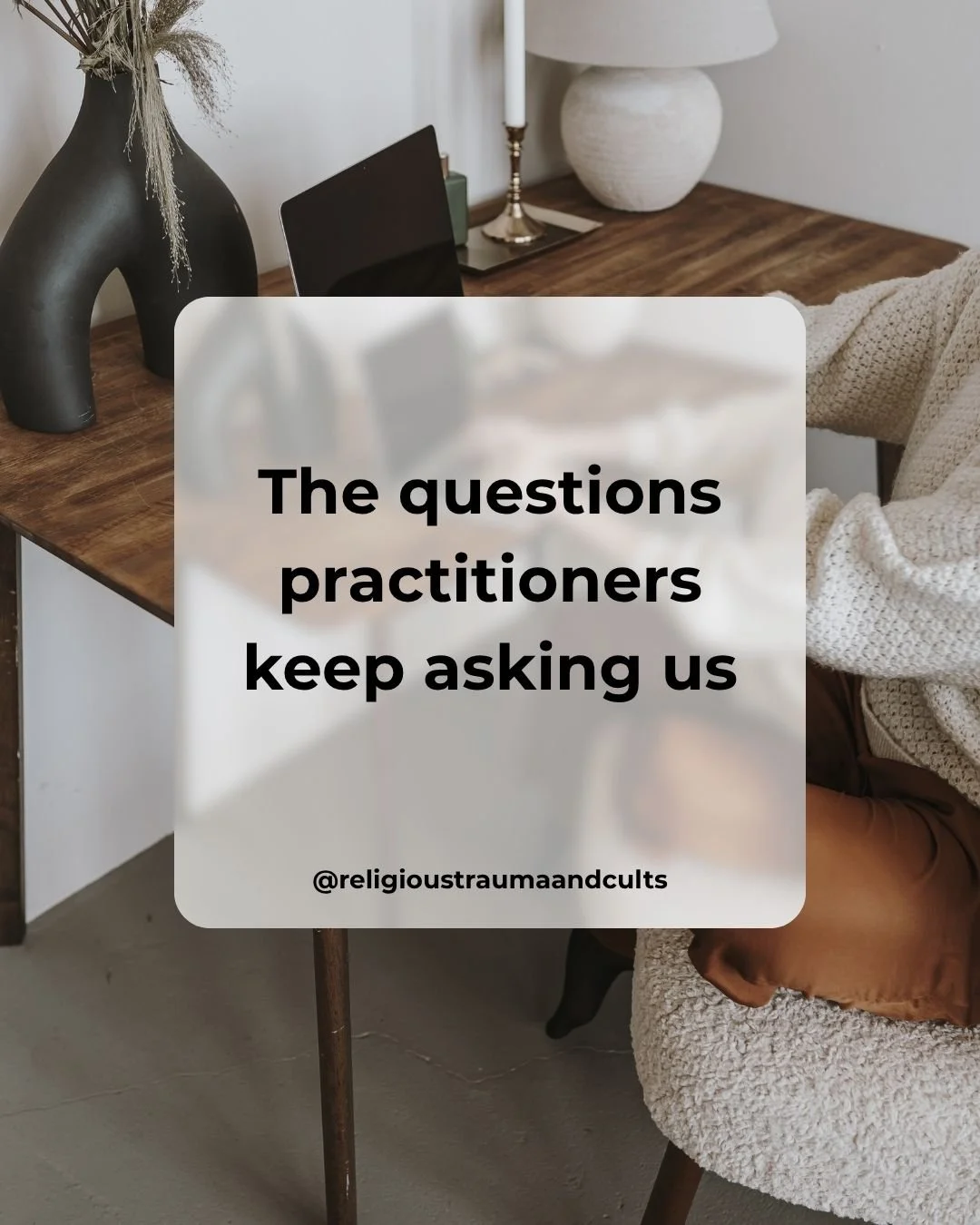 Practitioners email us a lot, and after a while we noticed something. Almost nobody asks us what a cult is.

By the time someone gets in touch, they usually already have the client, already have a fair idea of what&rsquo;s going on, and want to know 