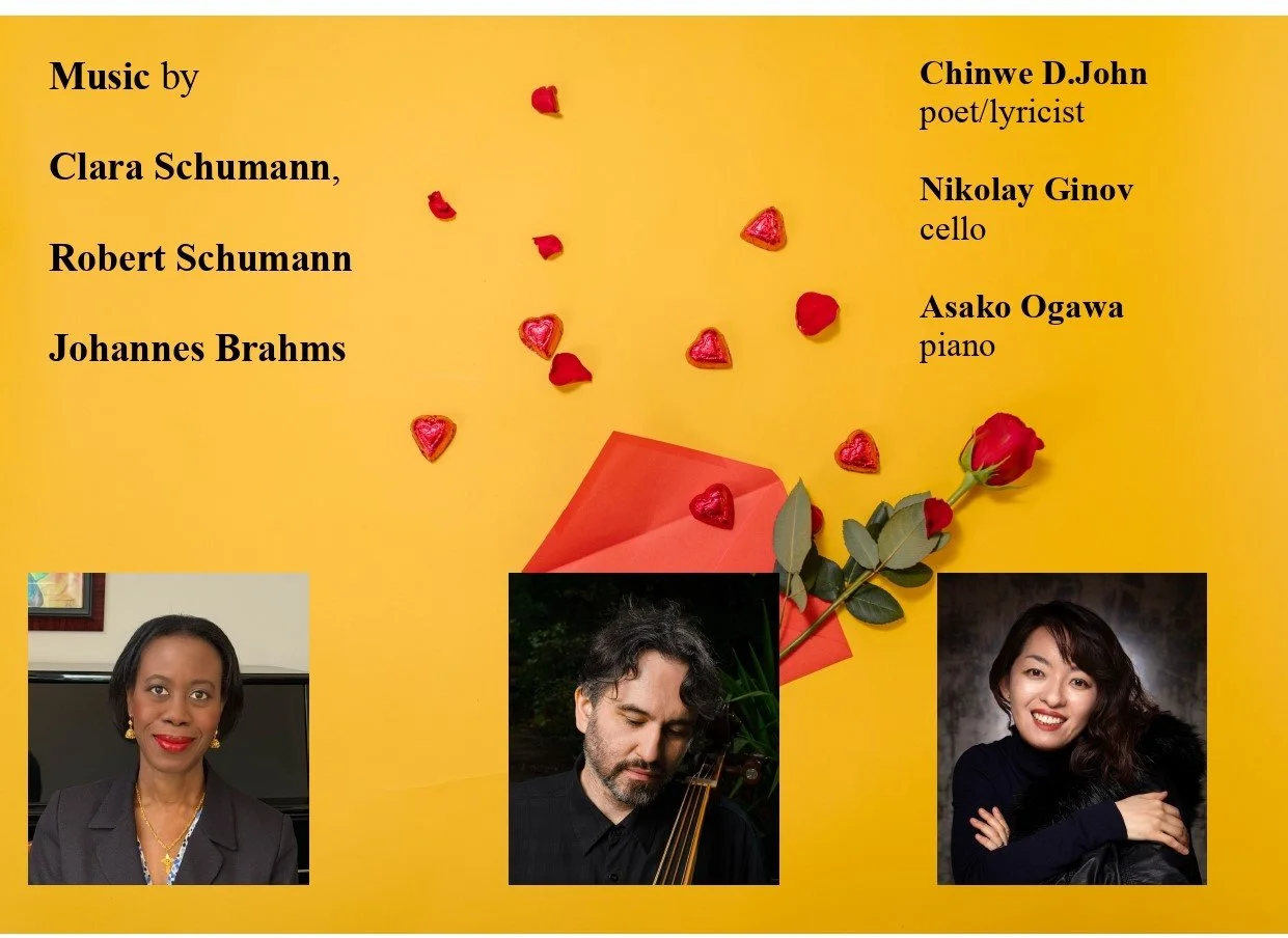 Seven Tones of Love - The Schumanns, Brahms and Poetry recital on 18th September in Covent Garden, London.