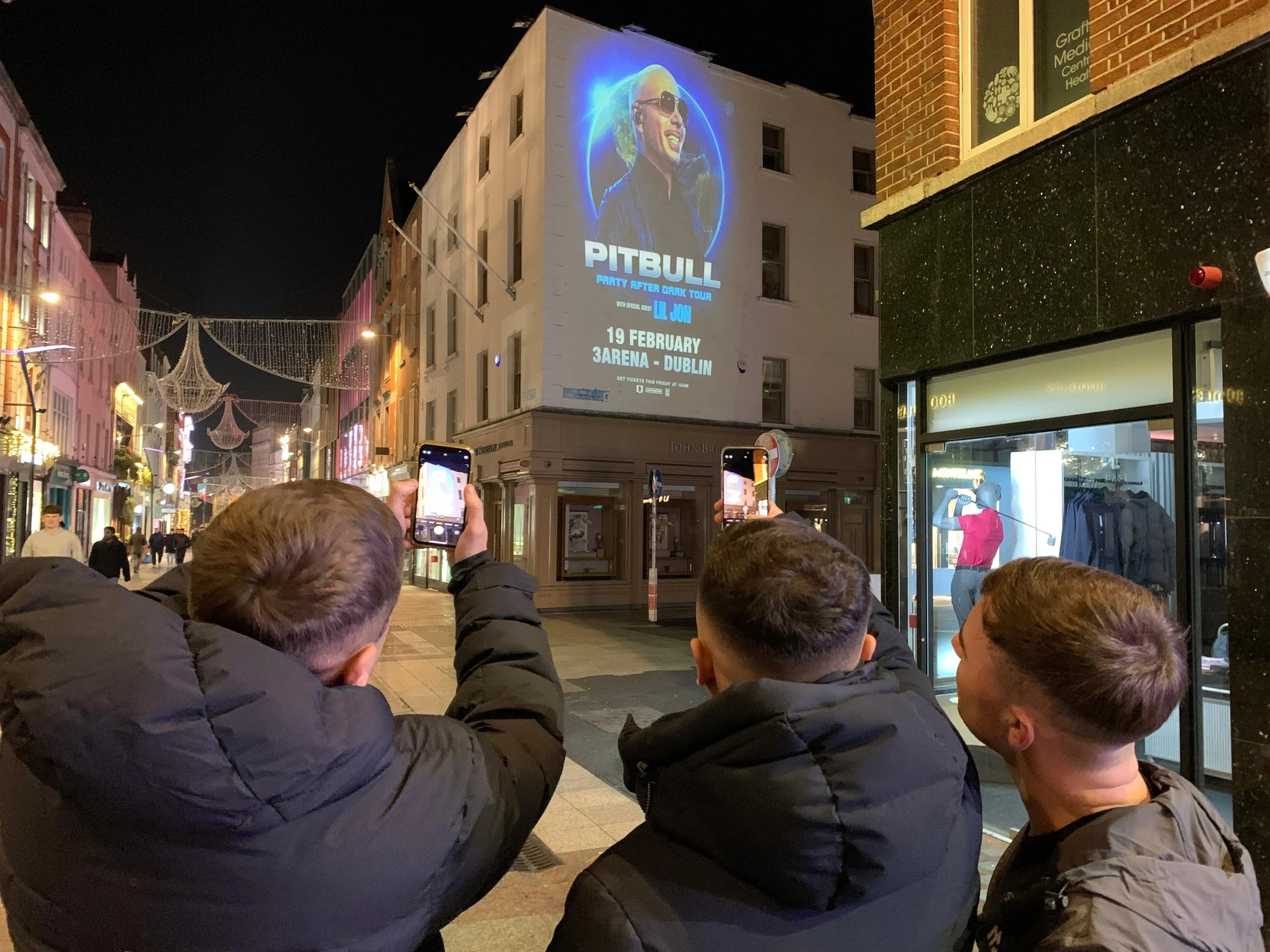 Mr. Worldwide Takes Over Dublin with Light Walker Projections