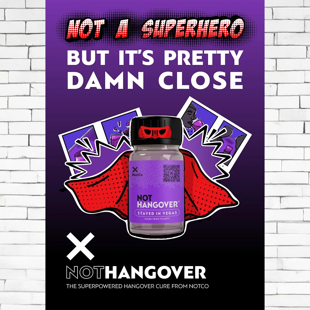 Design one of three for a potential hangover cure from NotCo.