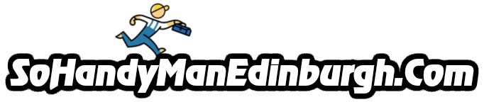So Handyman Edinburgh Logo Figure running towards client to help