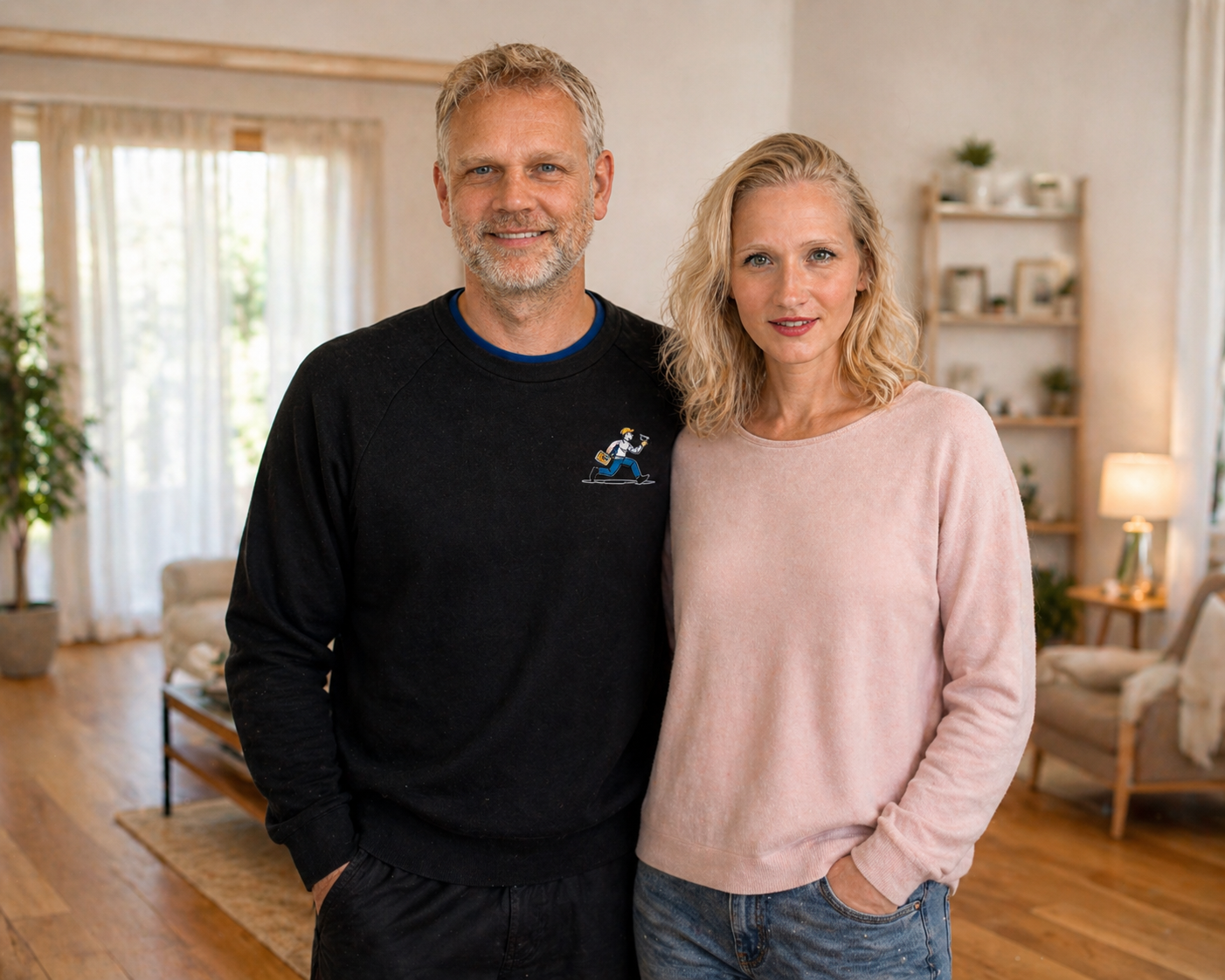 Frank and Dorith from SO Handyman Edinburgh, brother and sister team providing reliable handyman and property maintenance services in Edinburgh