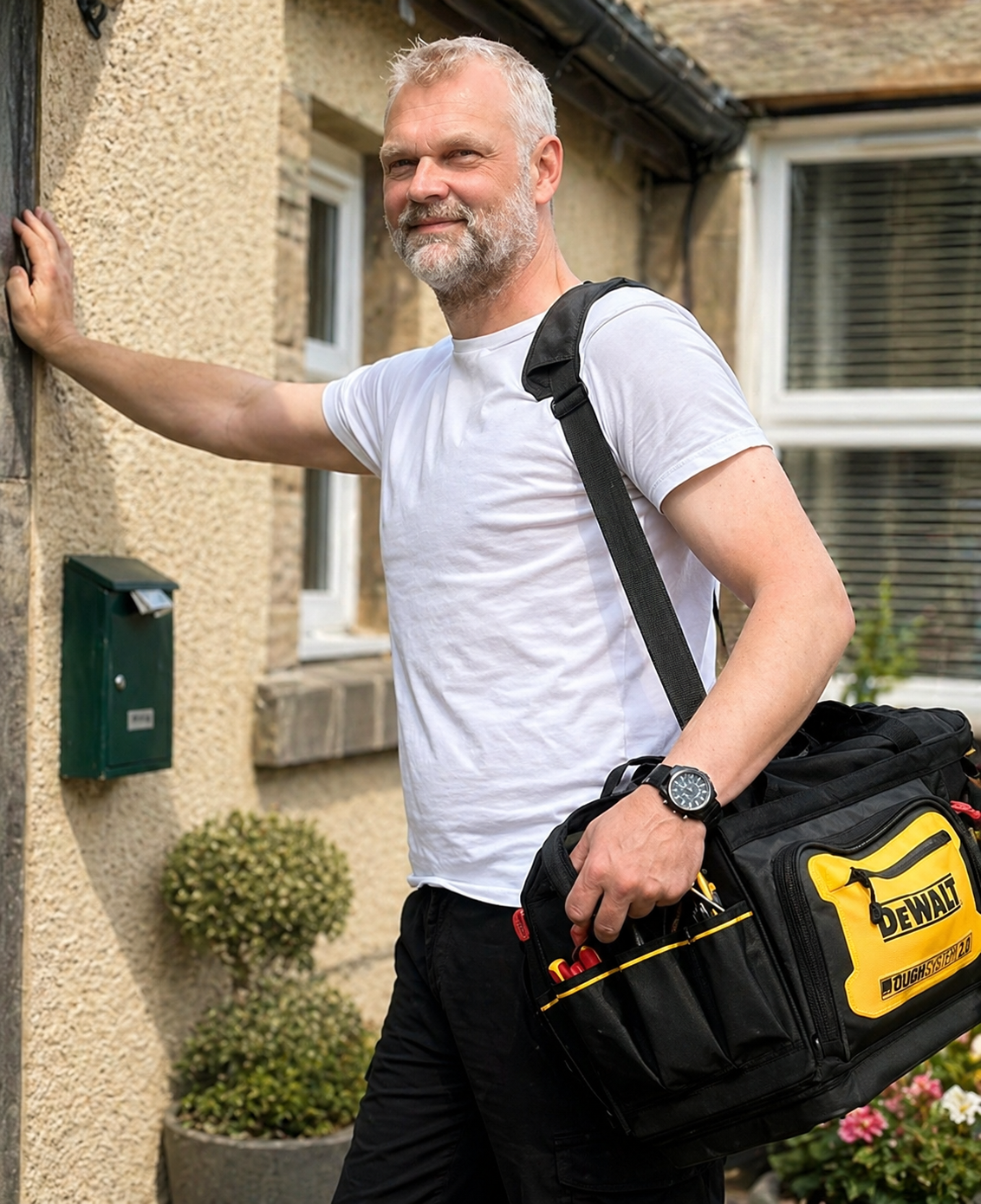 Handyman in Edinburgh arriving at a client’s home with tools for reliable home repairs and property maintenance