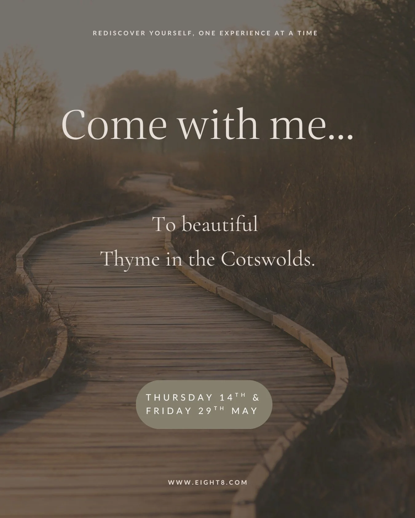 Over the last couple of years, whilst navigating change, loss and my children leaving home, I&rsquo;ve discovered that some of the loveliest experiences begin with simply saying yes to something gentle and new.

Tomorrow I&rsquo;m heading to Thyme in