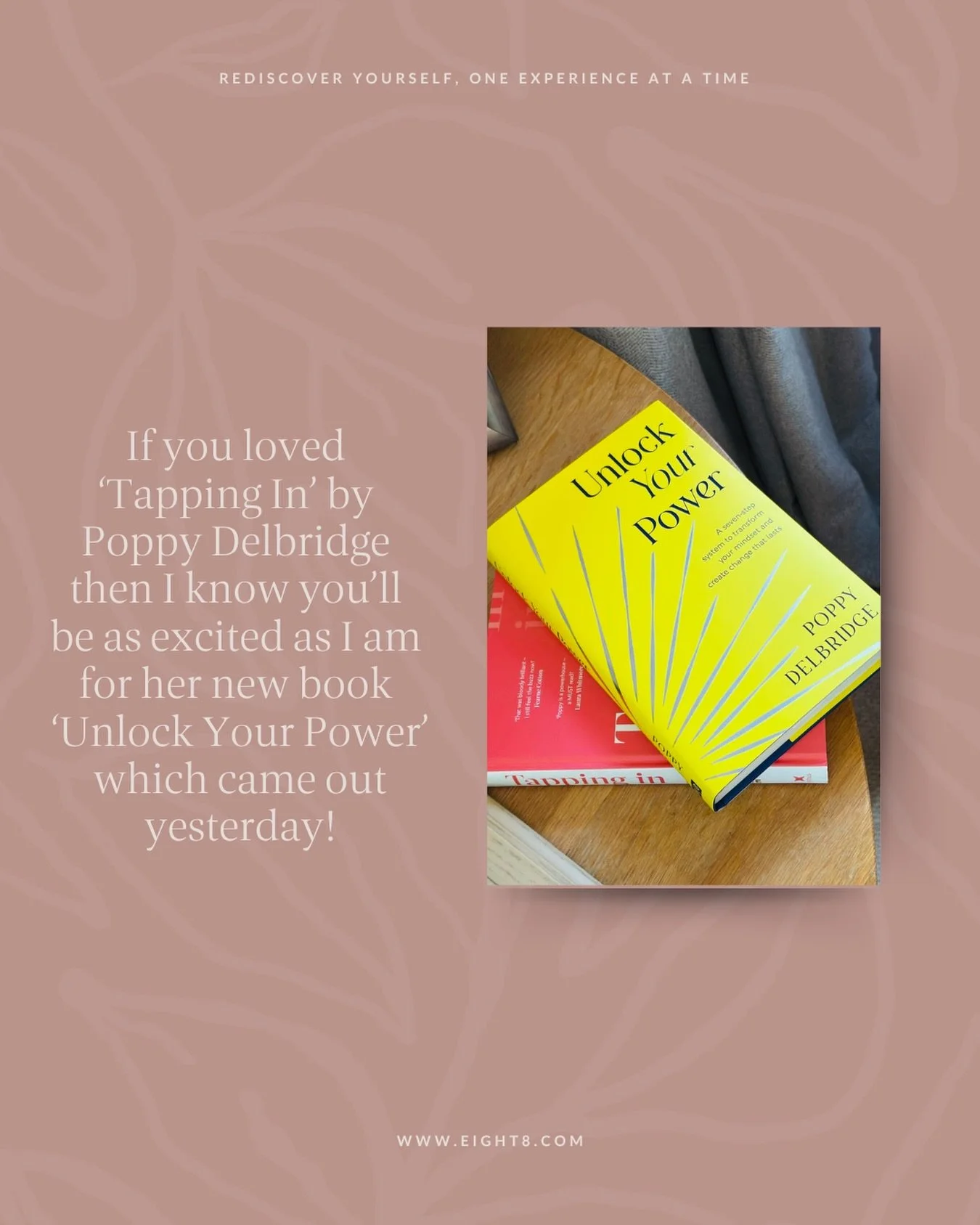 This landed on my doorstep yesterday...

I loved&nbsp;Poppy Delbridges book &lsquo;Tapping In&rsquo; and am really excited to read her new book &lsquo;Unlock Your Power&rsquo;.

Poppy&rsquo;s personal story is incredibly inspiring and I have used her