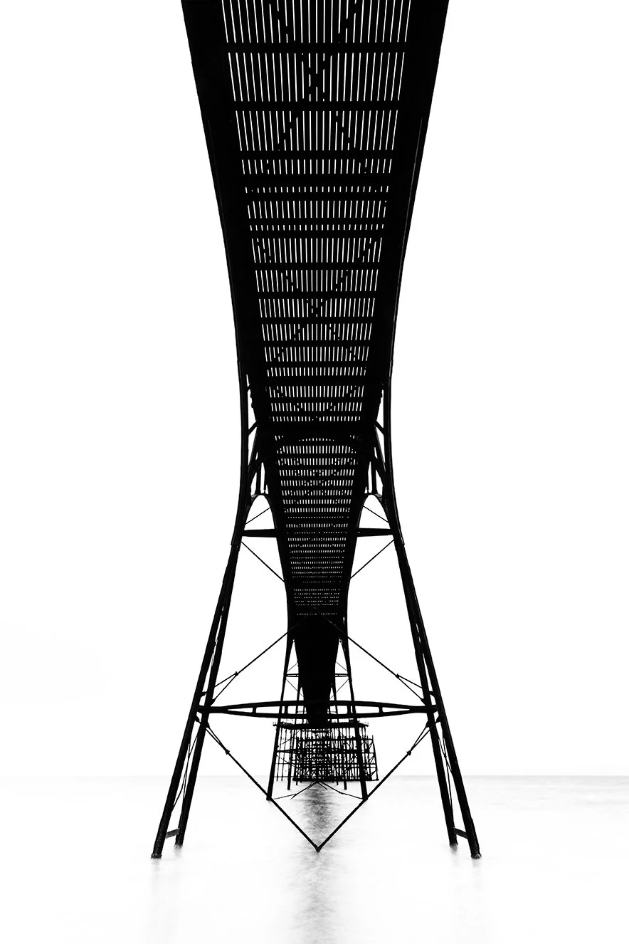 clevedon pier fine art photography photographer black and white photography photographer bristol channel victorian structure architecture