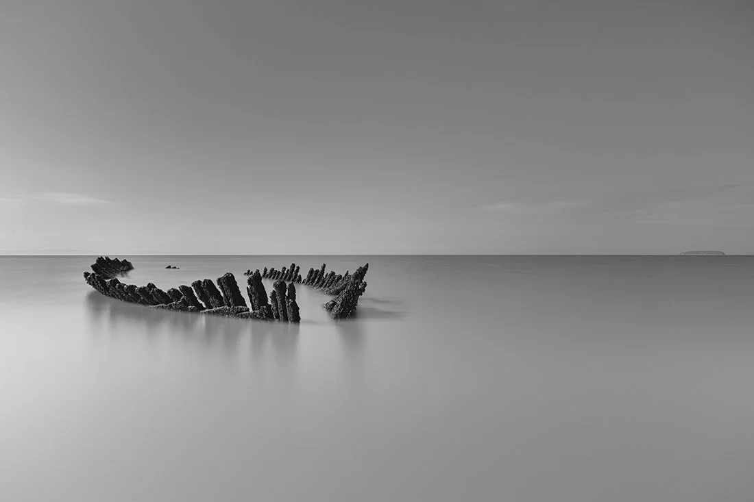 ss nornen shipwreck berrow beach bristol photographer black and white fine art photography black and white giclee prints limited edition photography bristol photographer