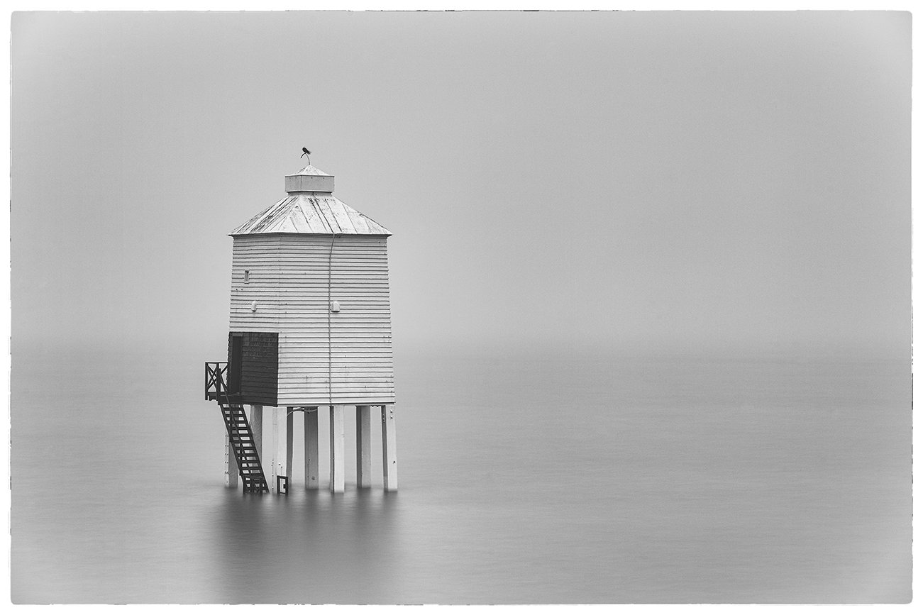 low lighthouse burnham on seabristol photographer photography black white bnw fine art giclee prints award winning trees open edition don hooper seascape minimalist