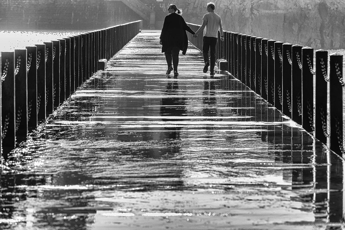 marine lake the causeway weston super mare in step bristol photographer black and white fine art photography fine art giclee prints