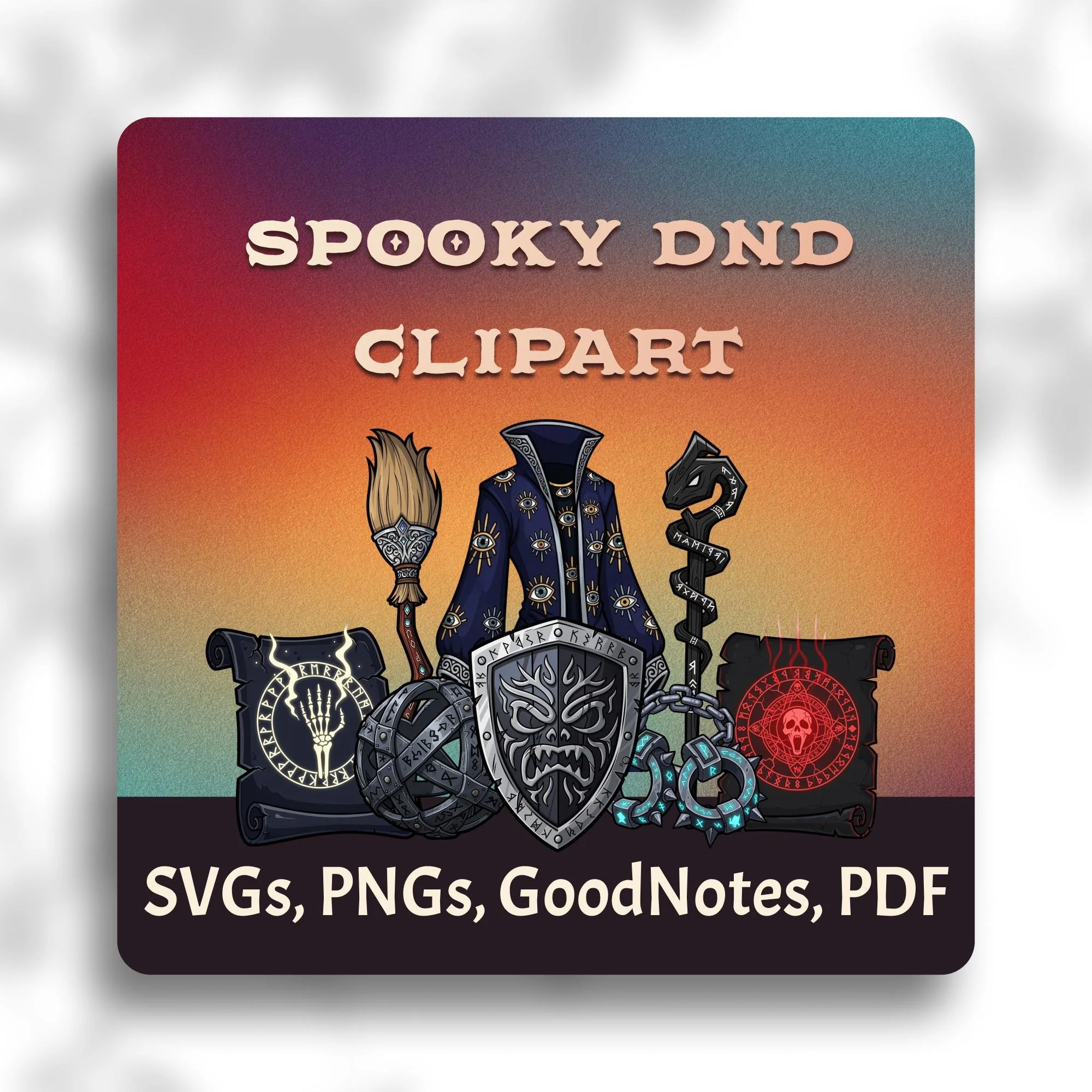 Spooky DnD Magic Items Clipart