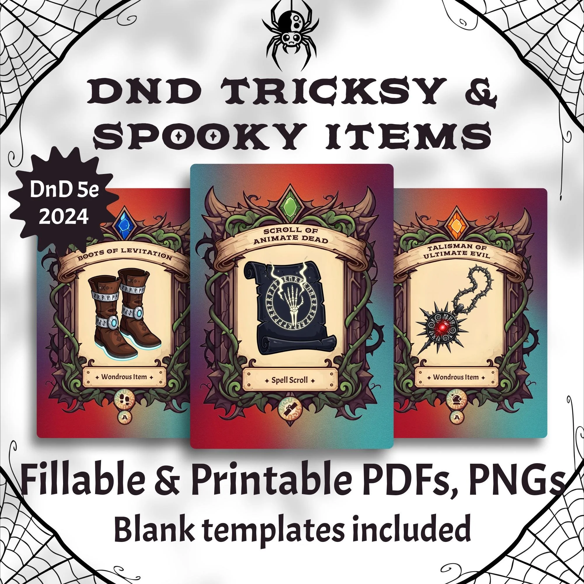 Spooky 5e DnD Magic Item Cards
