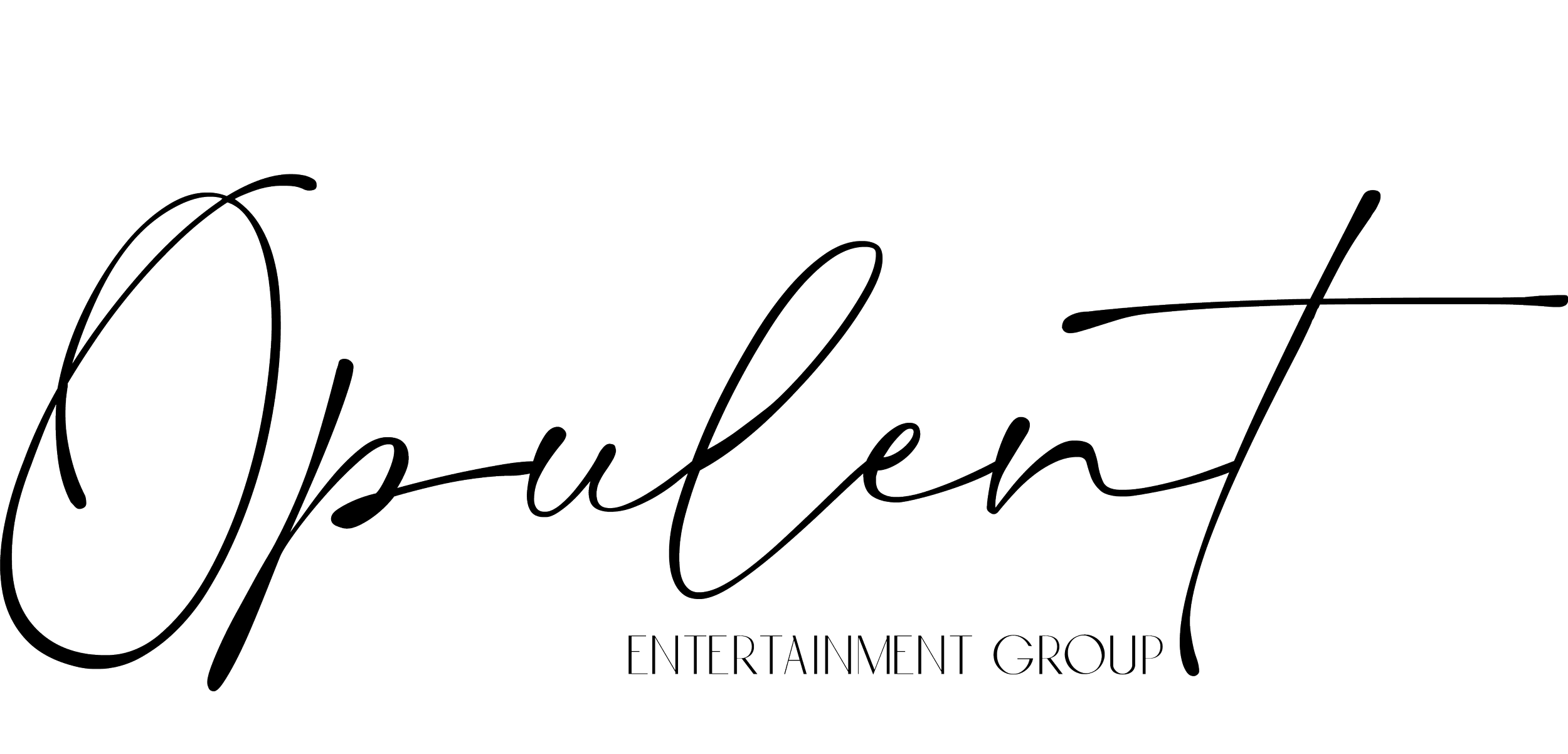 Stylized logo for Olpuden Entertainment Group with the text written in elegant cursive and capitalized serif font.