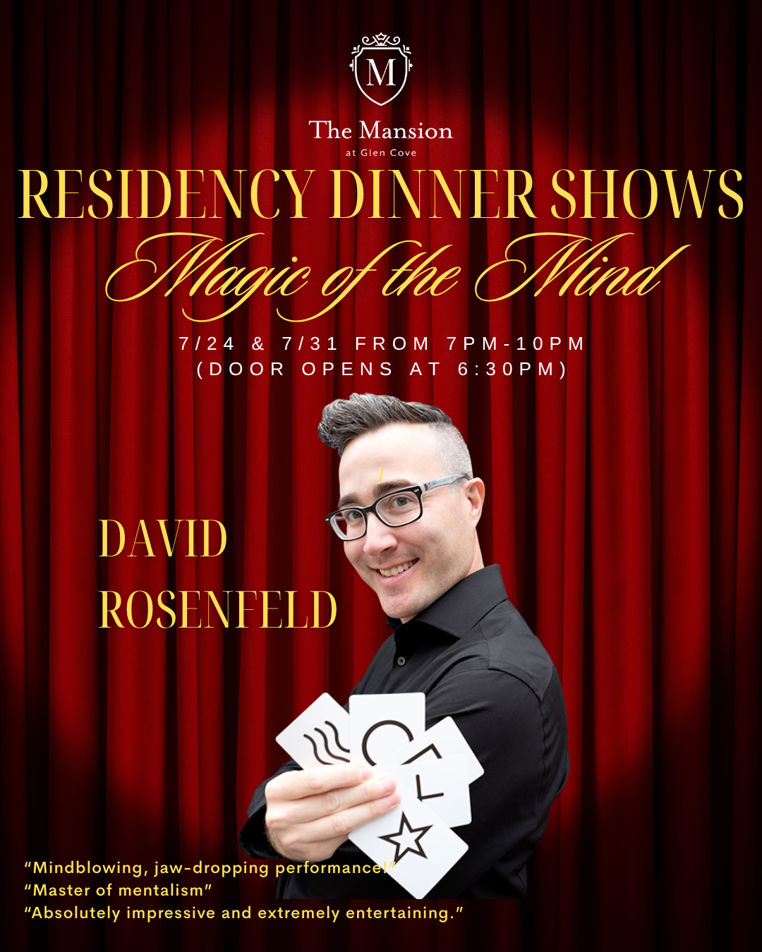 Residency Dinner Shows: Magic of the Mind 