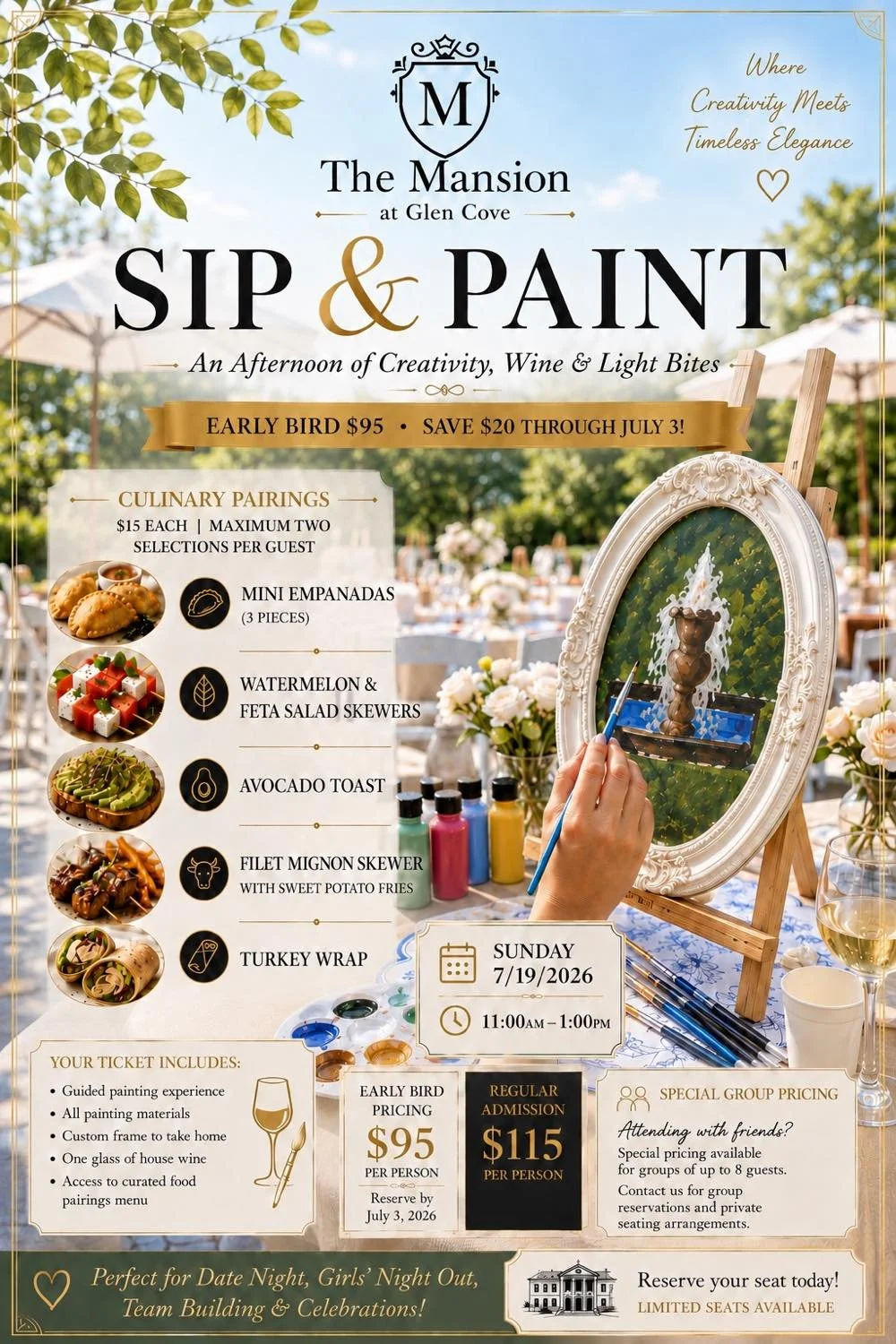 Sip &amp; Paint at The Mansion with Arthur Jens 