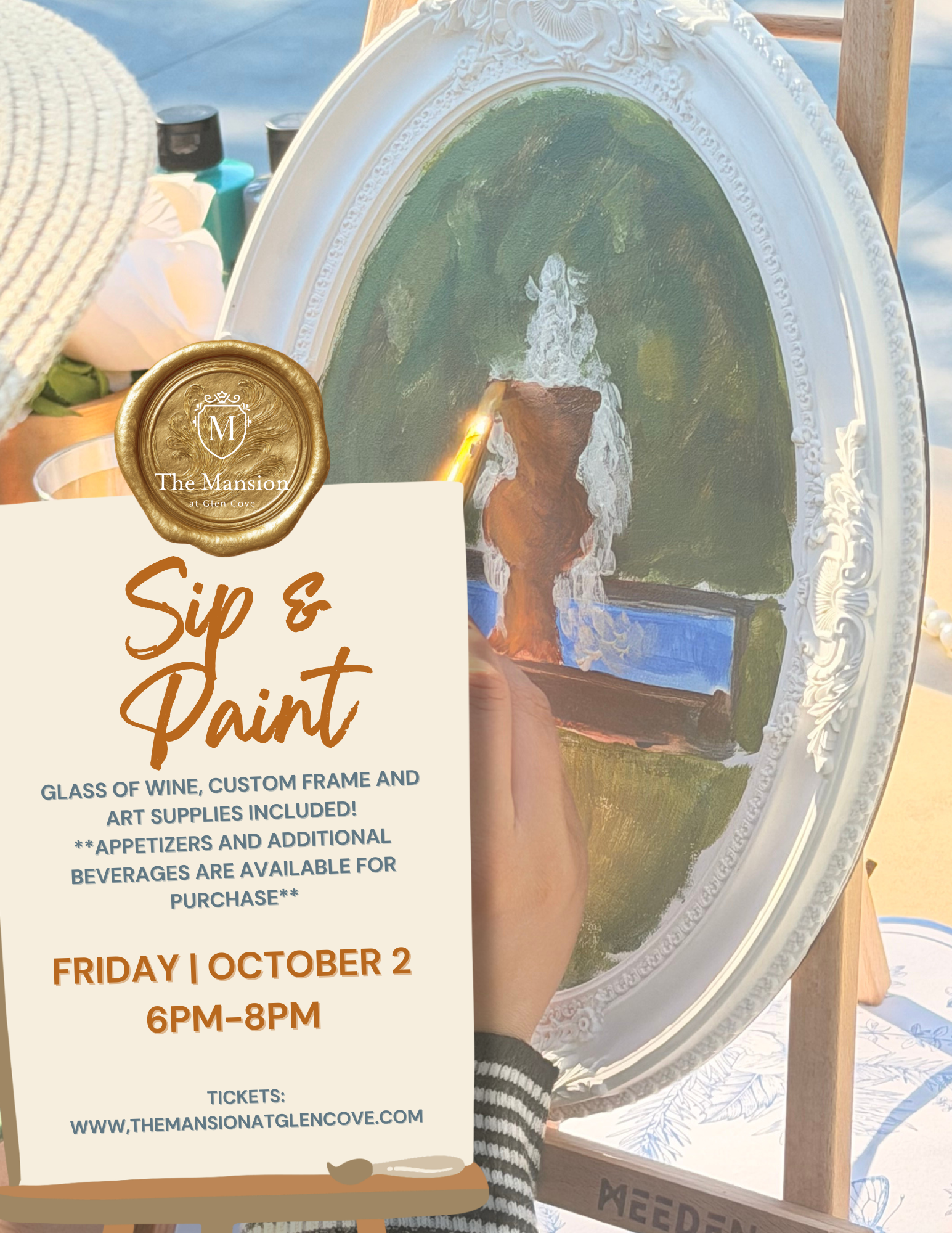 Sip &amp; Paint at The Mansion with Arthur Jens 