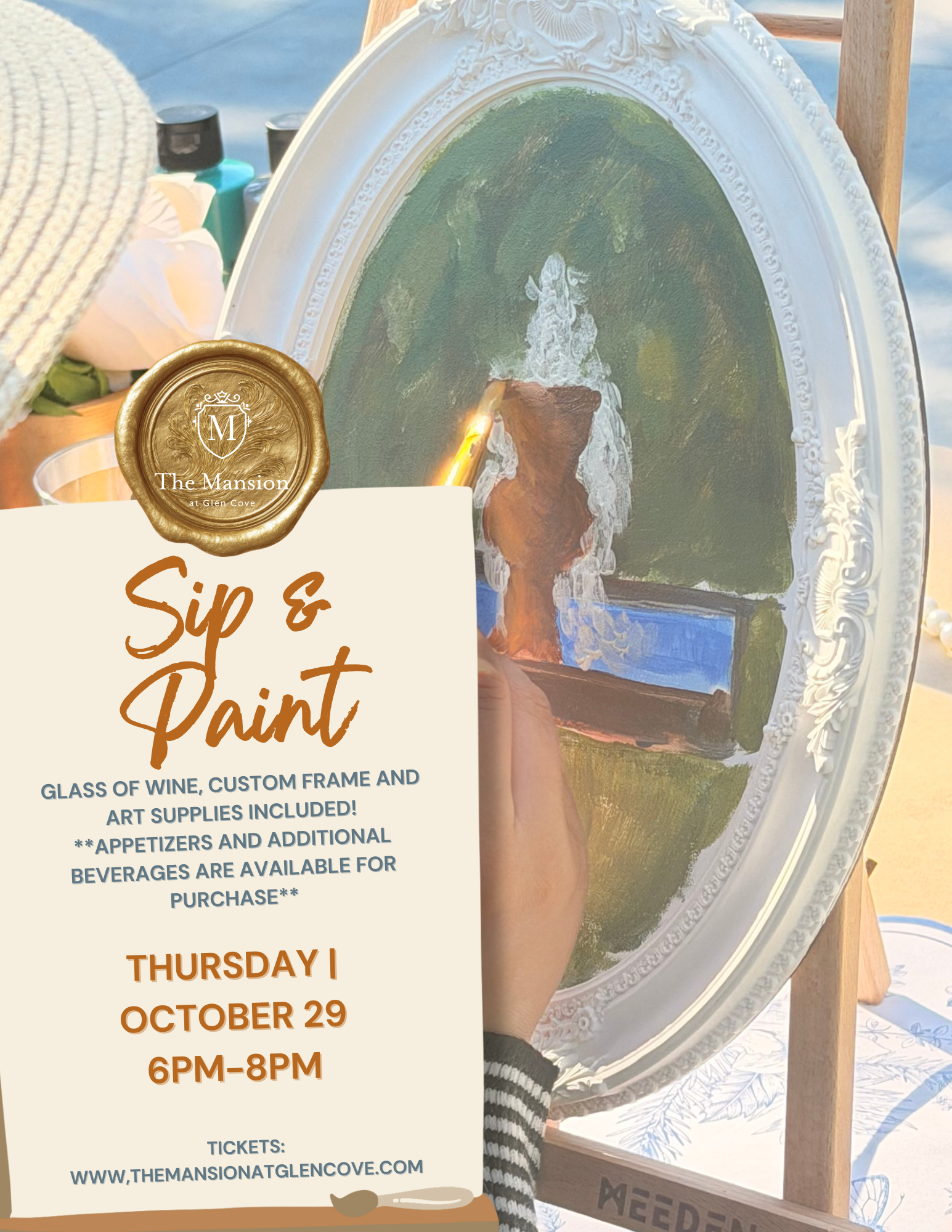 Sip &amp; Paint at The Mansion with Arthur Jens 