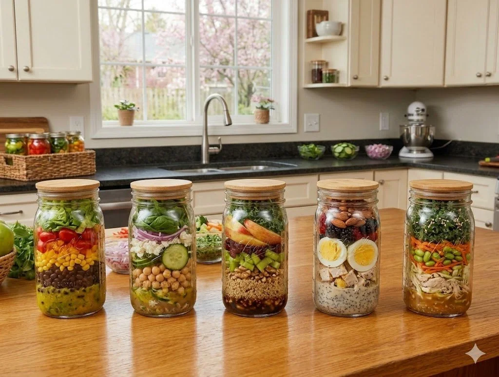 Grab-and-Go Mason Jar Salads: The Busy Woman’s Secret to a Healthy Lunch