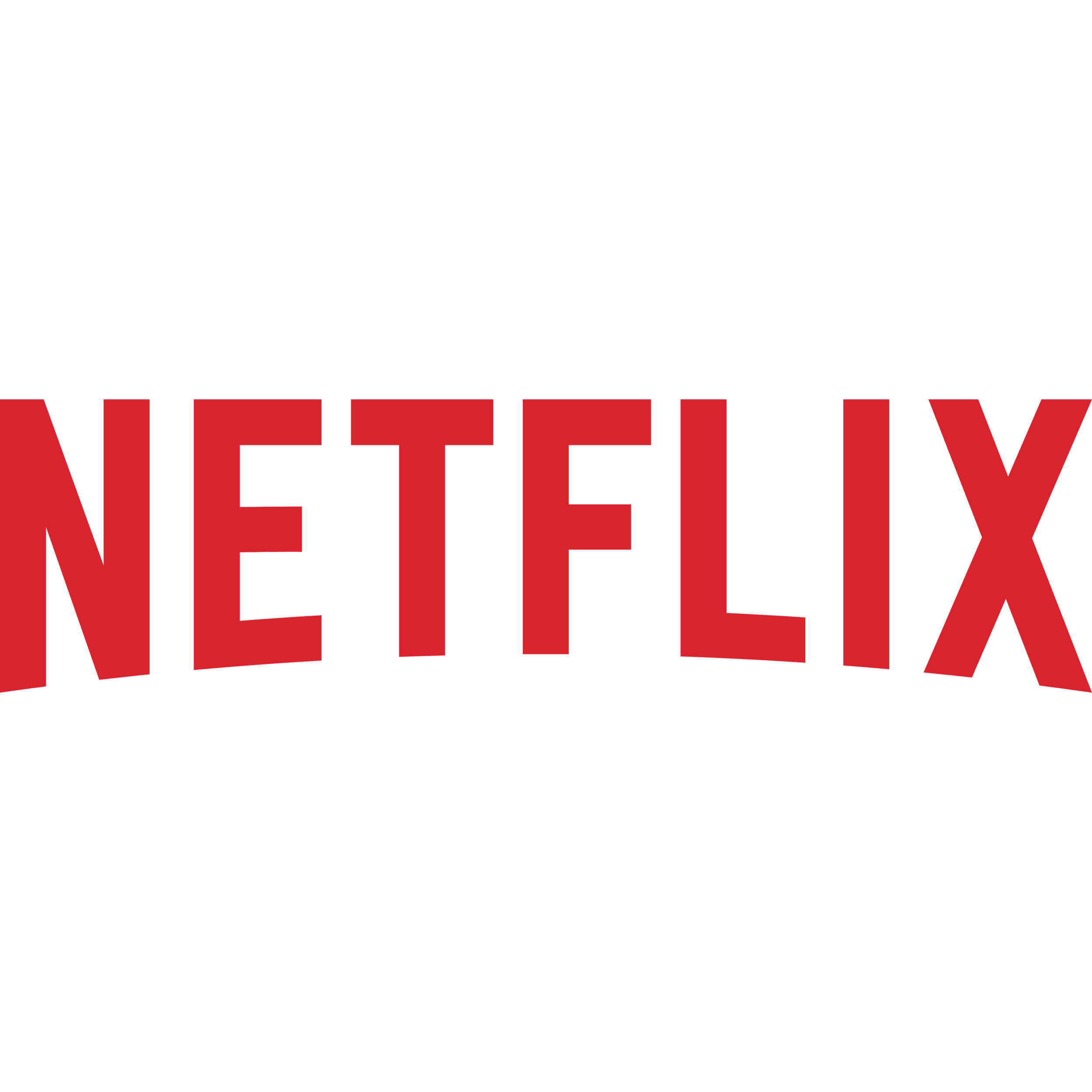 Netflix logo with black background and red text