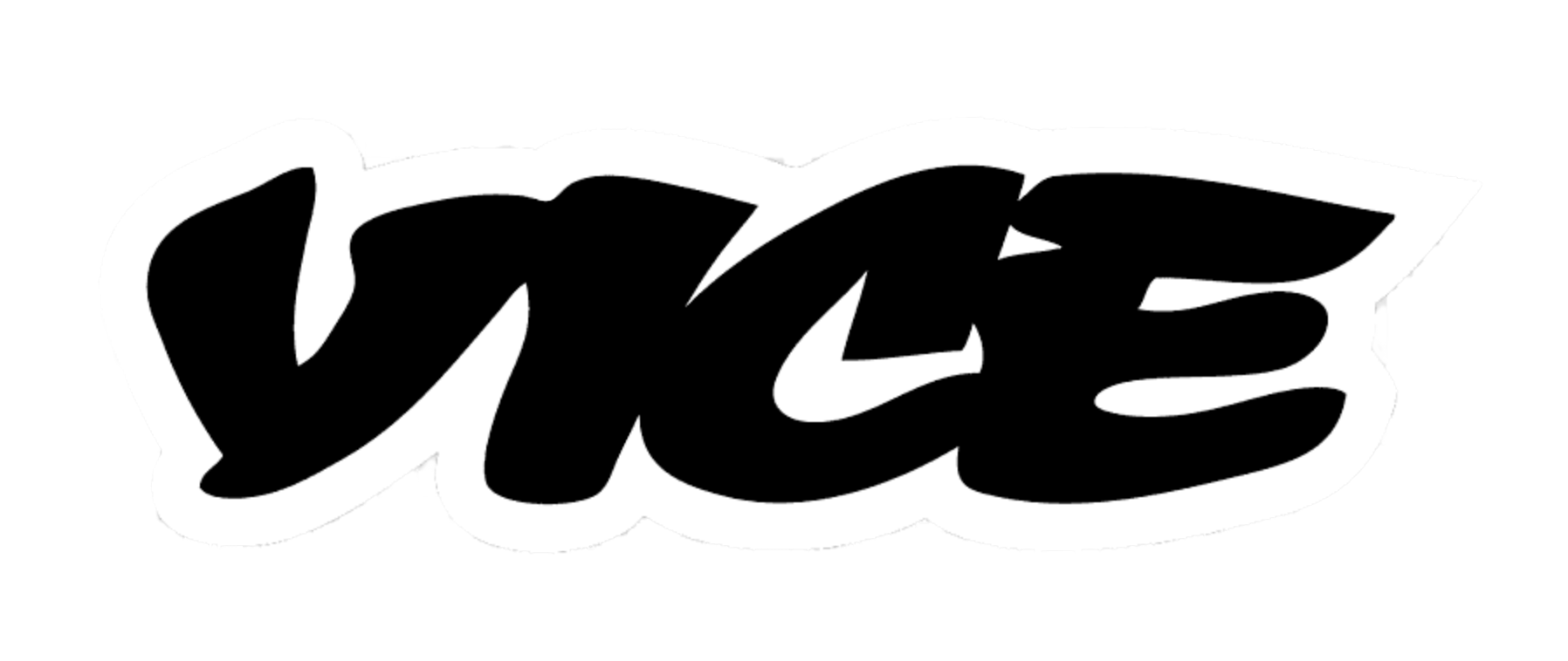 Bold black graffiti-style text reading "VICE" with a white outline on a black background.
