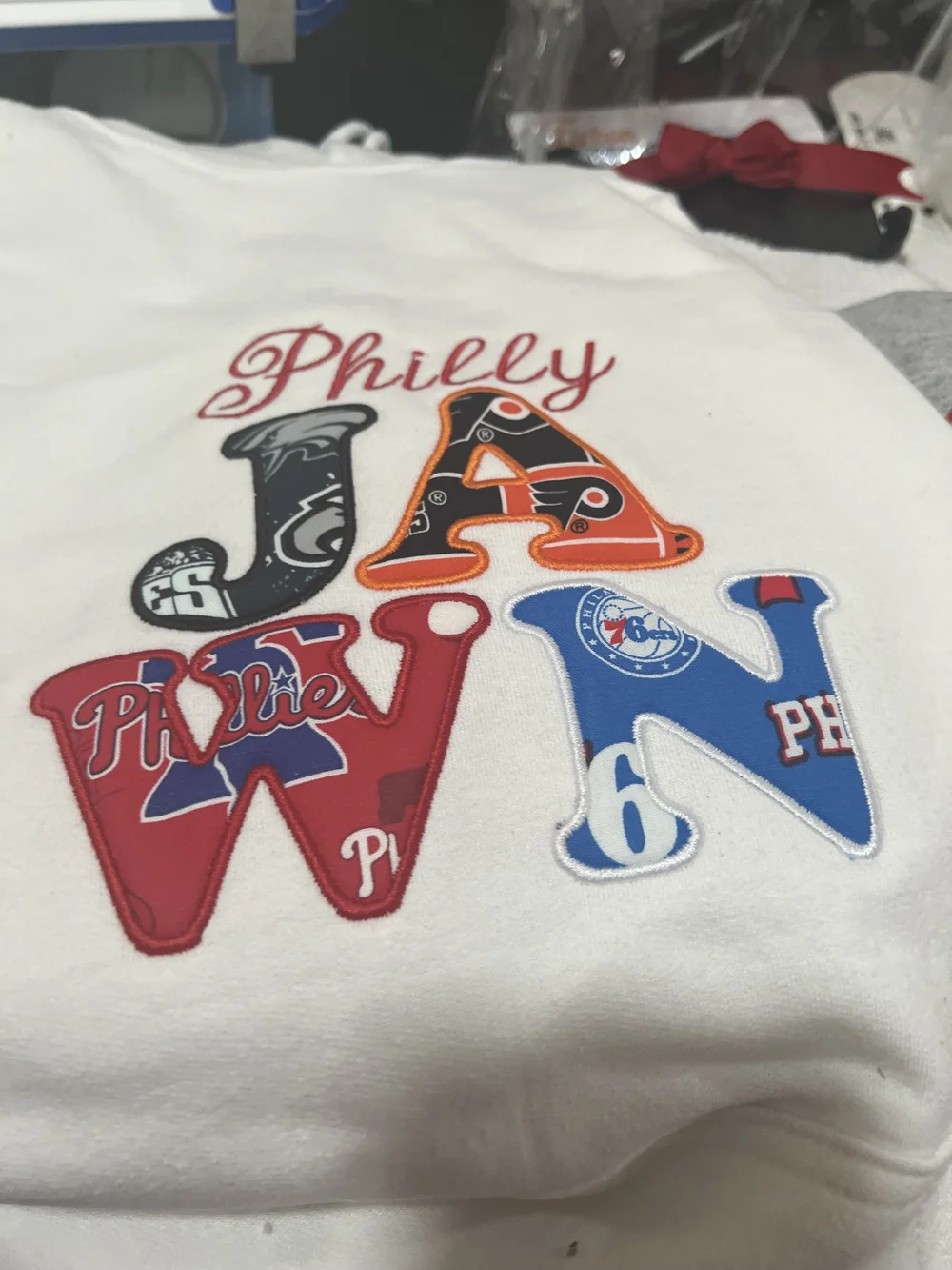Personalized Embroidered Sweatshirt Gift – Custom Philly JAWN — 1
