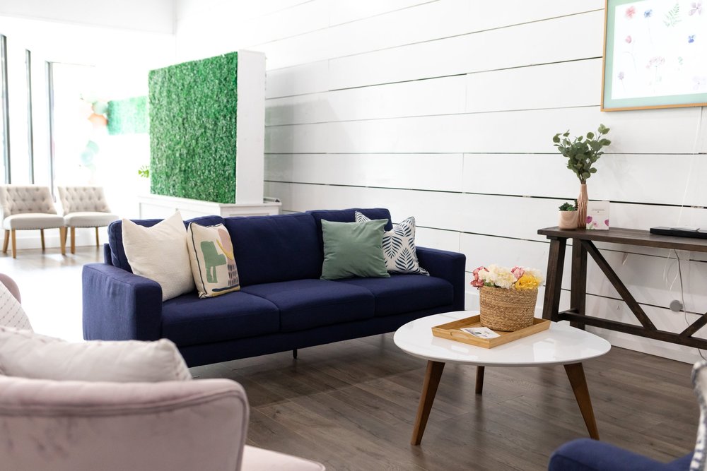The Living Room at The Nook with comfortable sofa seating