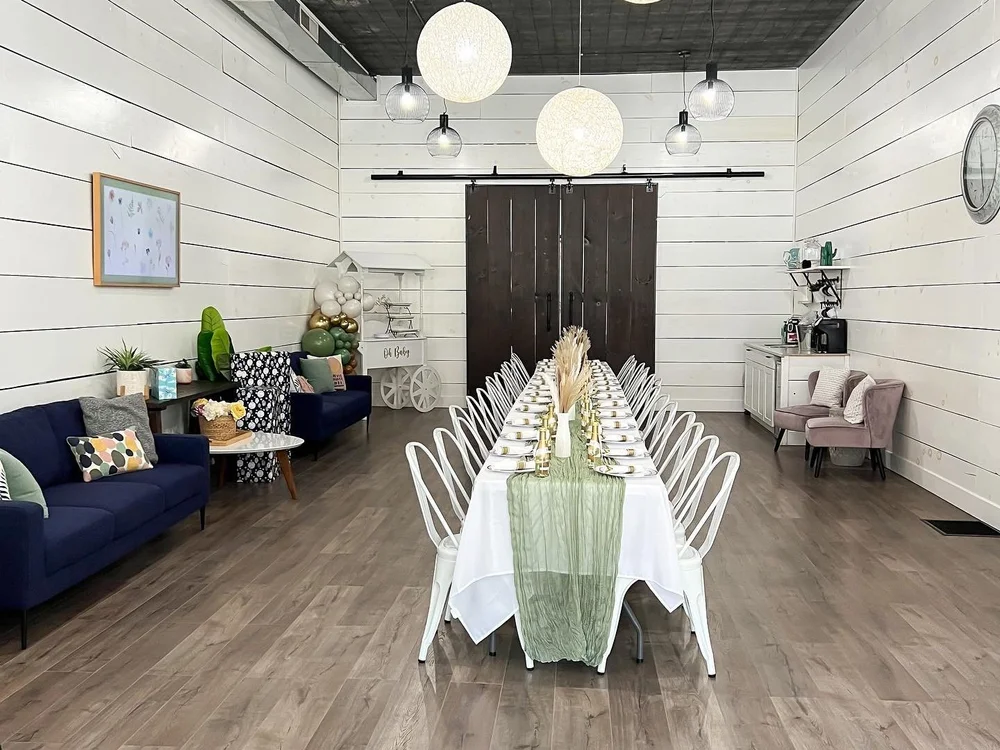 The Living Room at The Nook styled for an event