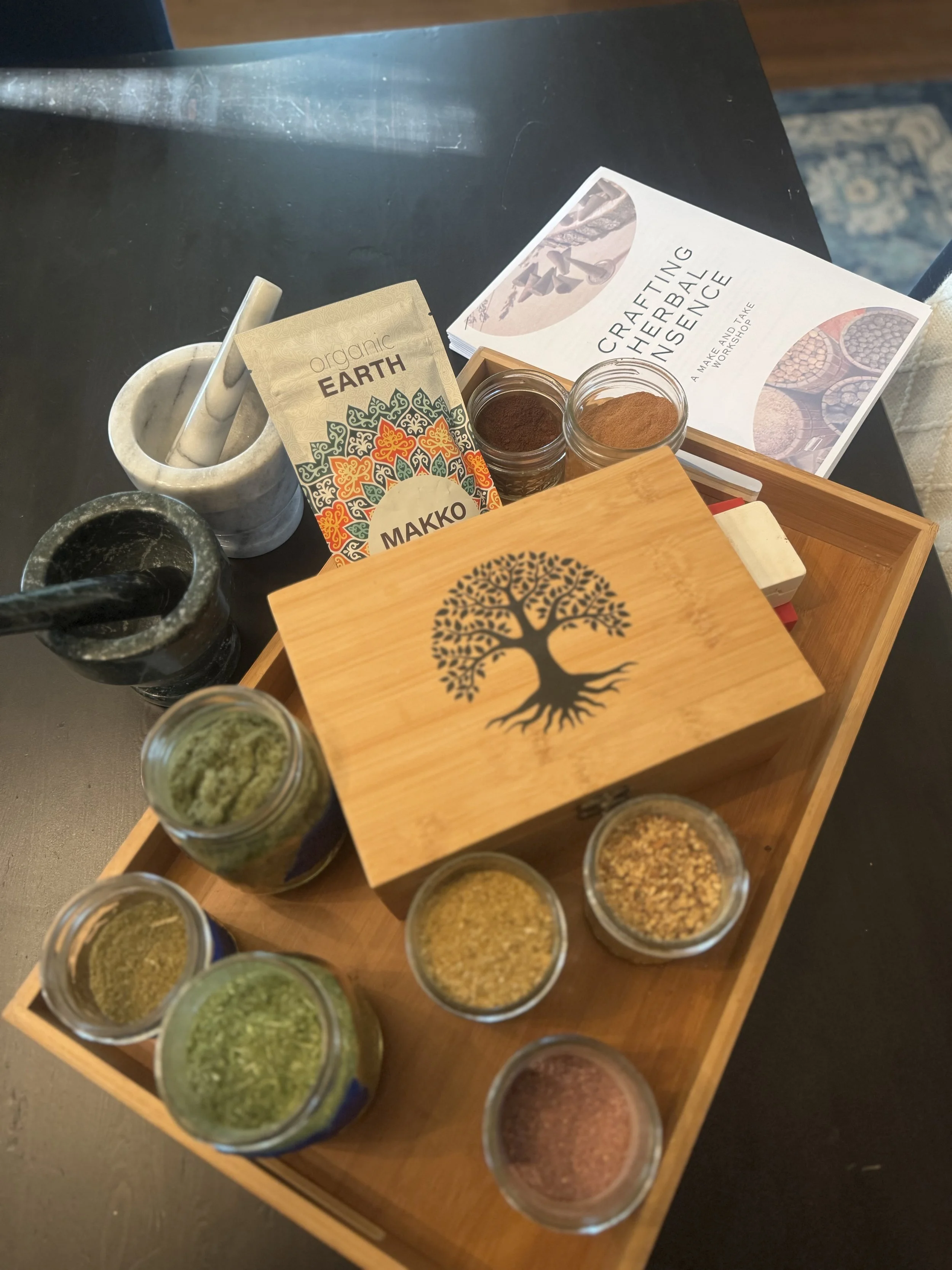 Herbal incense cone making workshop 