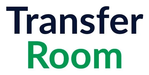The image has text that says 'Transfer Room' with 'Transfer' in bold black letters and 'Room' in green letters.