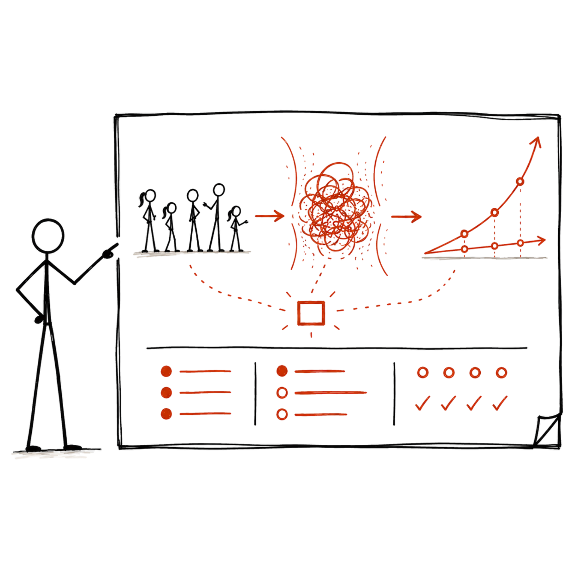 A line graph showing data points with an upward trend, colored in red, blue, and brown, with various axes and labels over a black background.