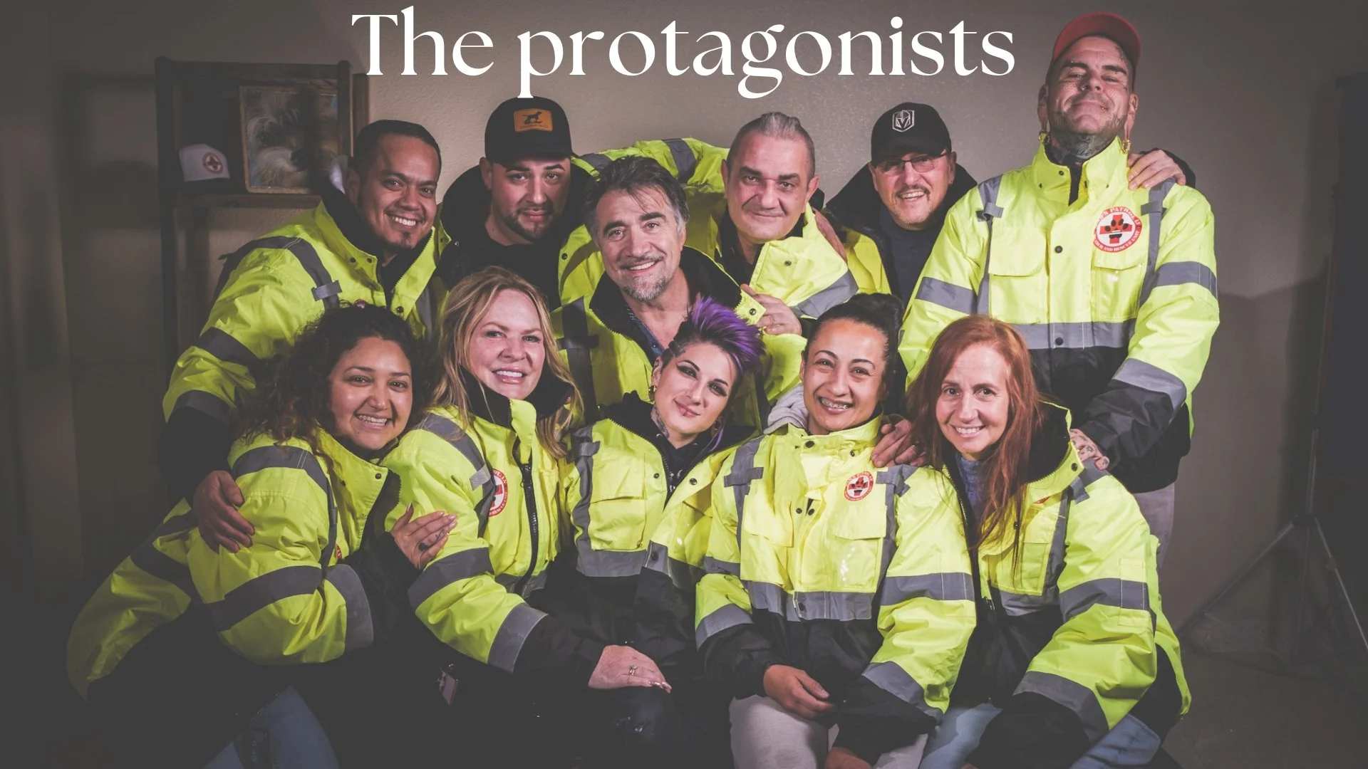 Team photo of Paws Patrol Las Vegas wearing flashy jackets