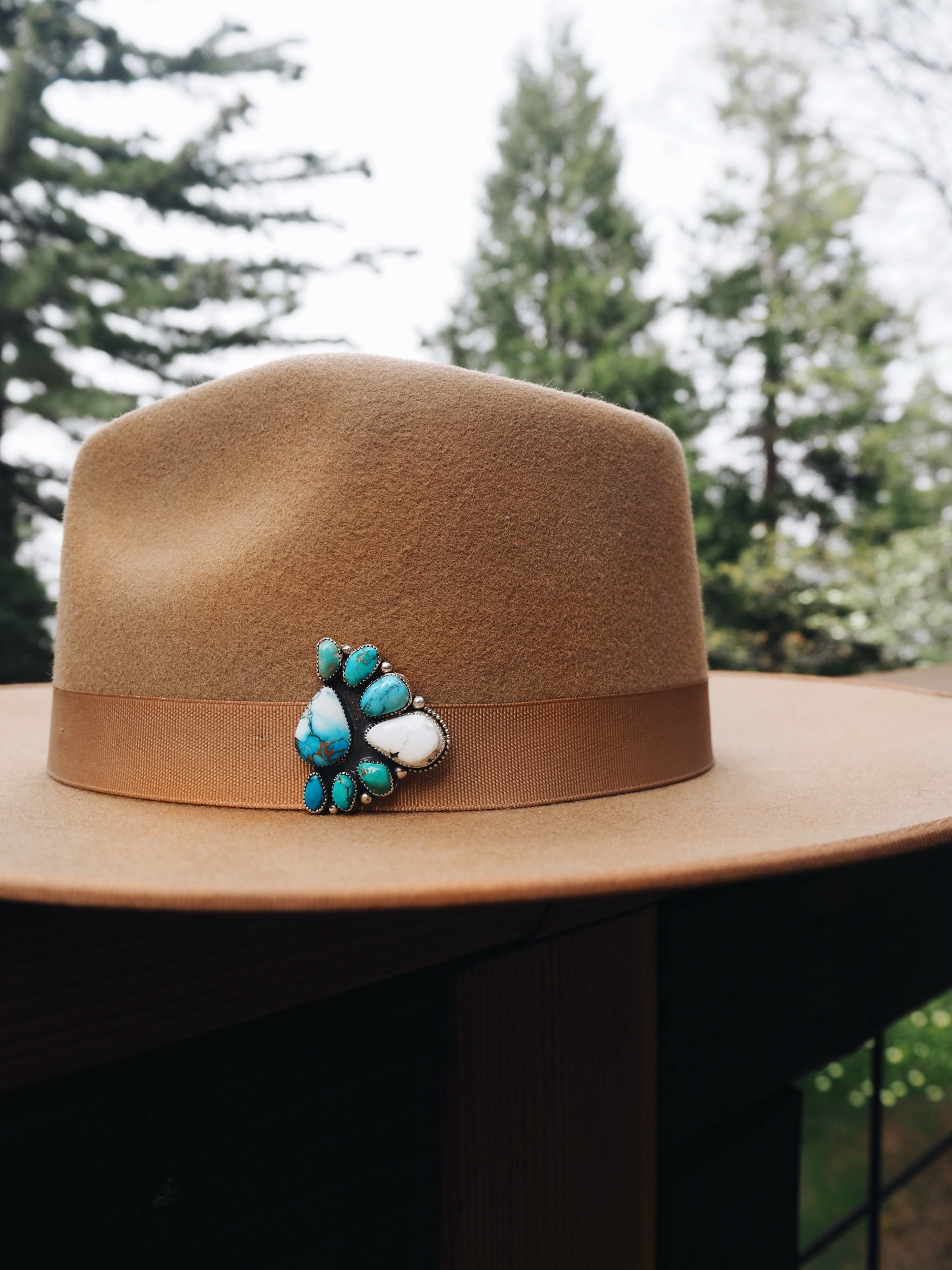 Blue Dahlia Hat Pin