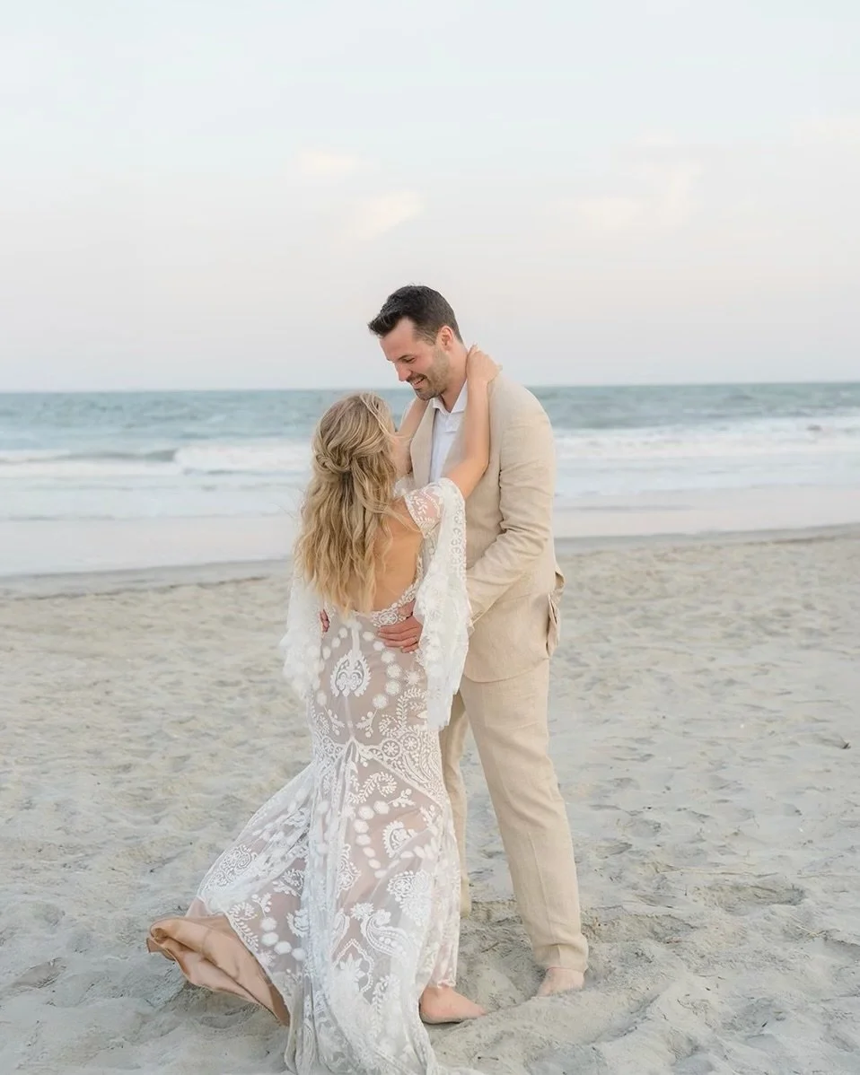 Five years married ✨

And we celebrated as best as we know how to with busy 3 and 1 year old boys&hellip; chicken tenders and french fries on the beach for dinner. 

Like I said in our vows five years ago on the beach in South Carolina, you&rsquo;re 