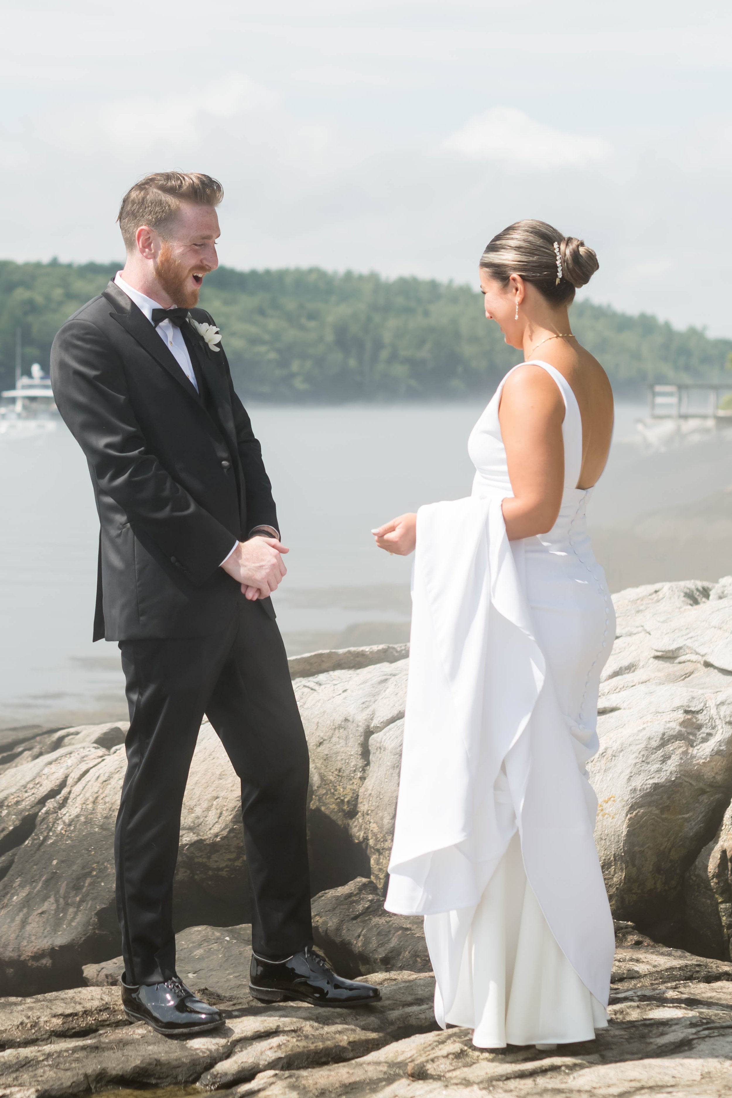 Bride + Groom first look.