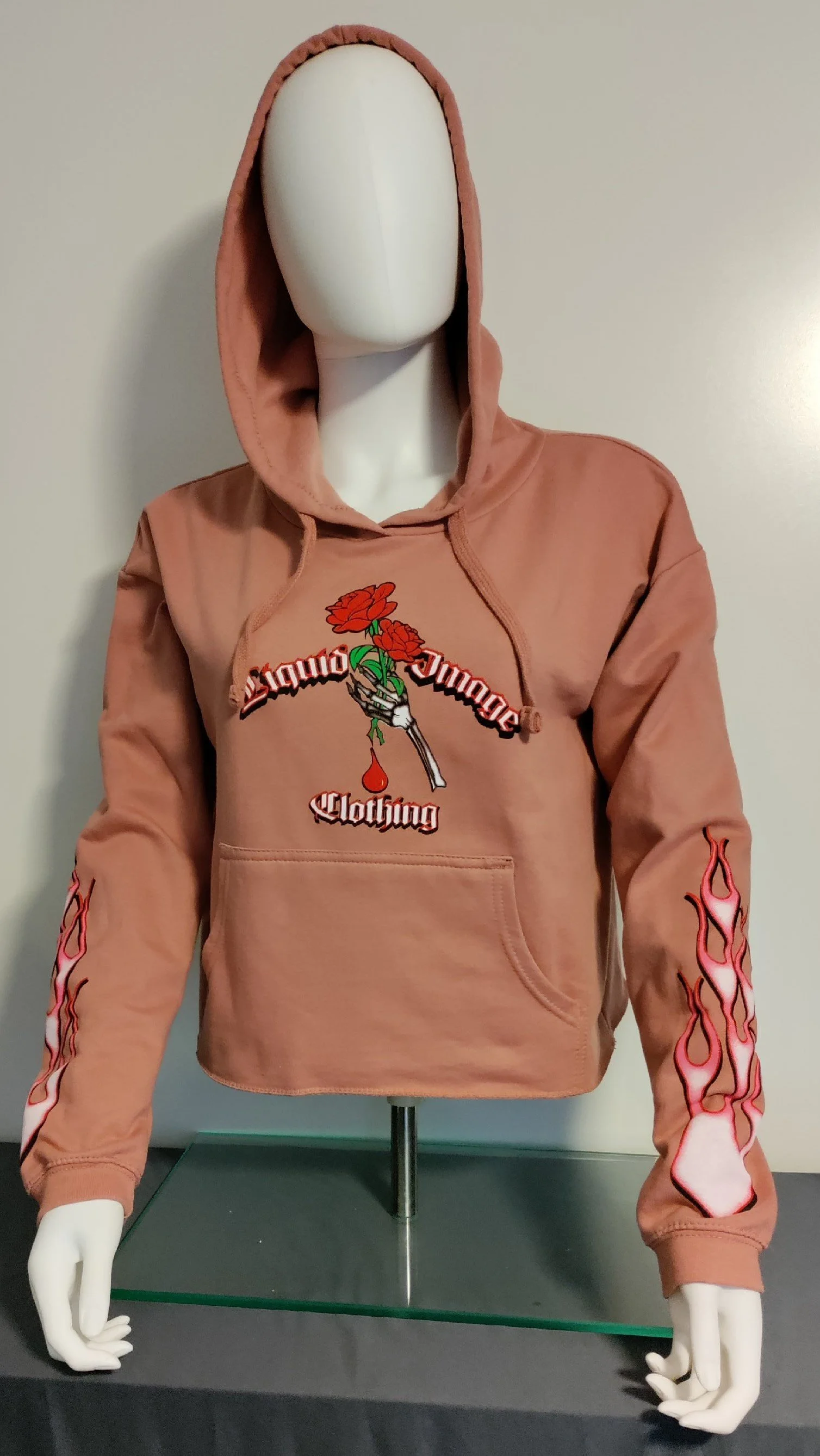 Rose Flamed Ladies Hoodie..jpg