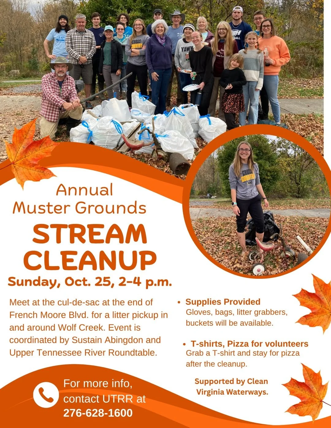 Upper Tennessee River Roundtable and Sustain Abingdon Wolf Creek Cleanup 