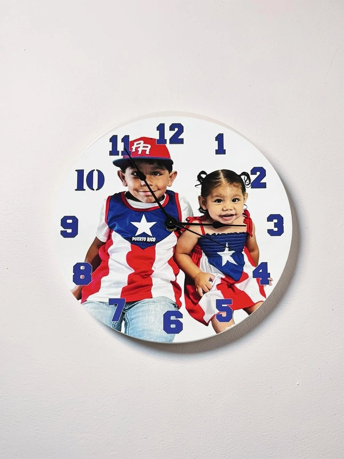 Custom Photo Wooden Clock, Personalized Wall Clock with Text, Picture, Gift for any occasion, Home Decor