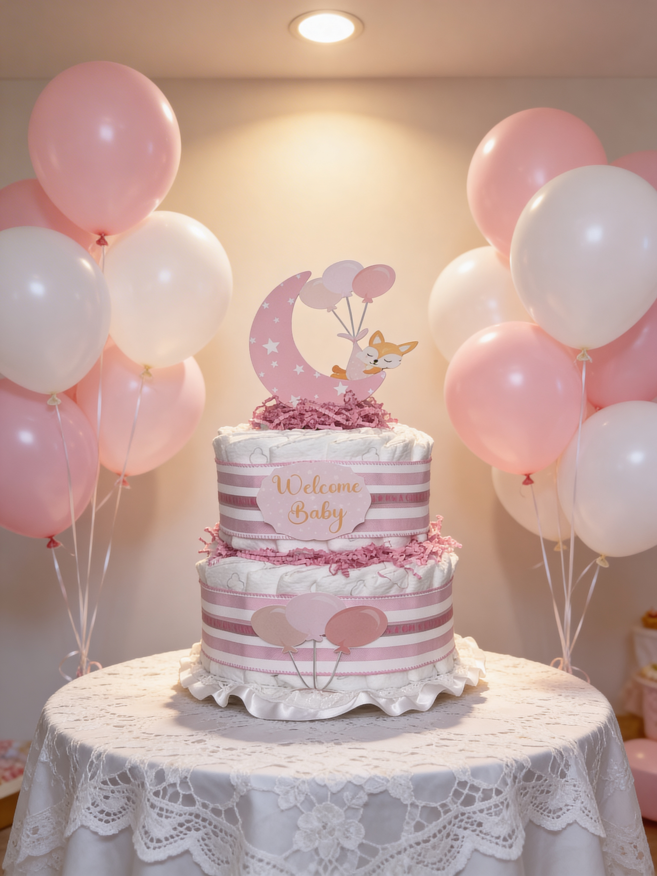 Diaper Cake for Girls Fox