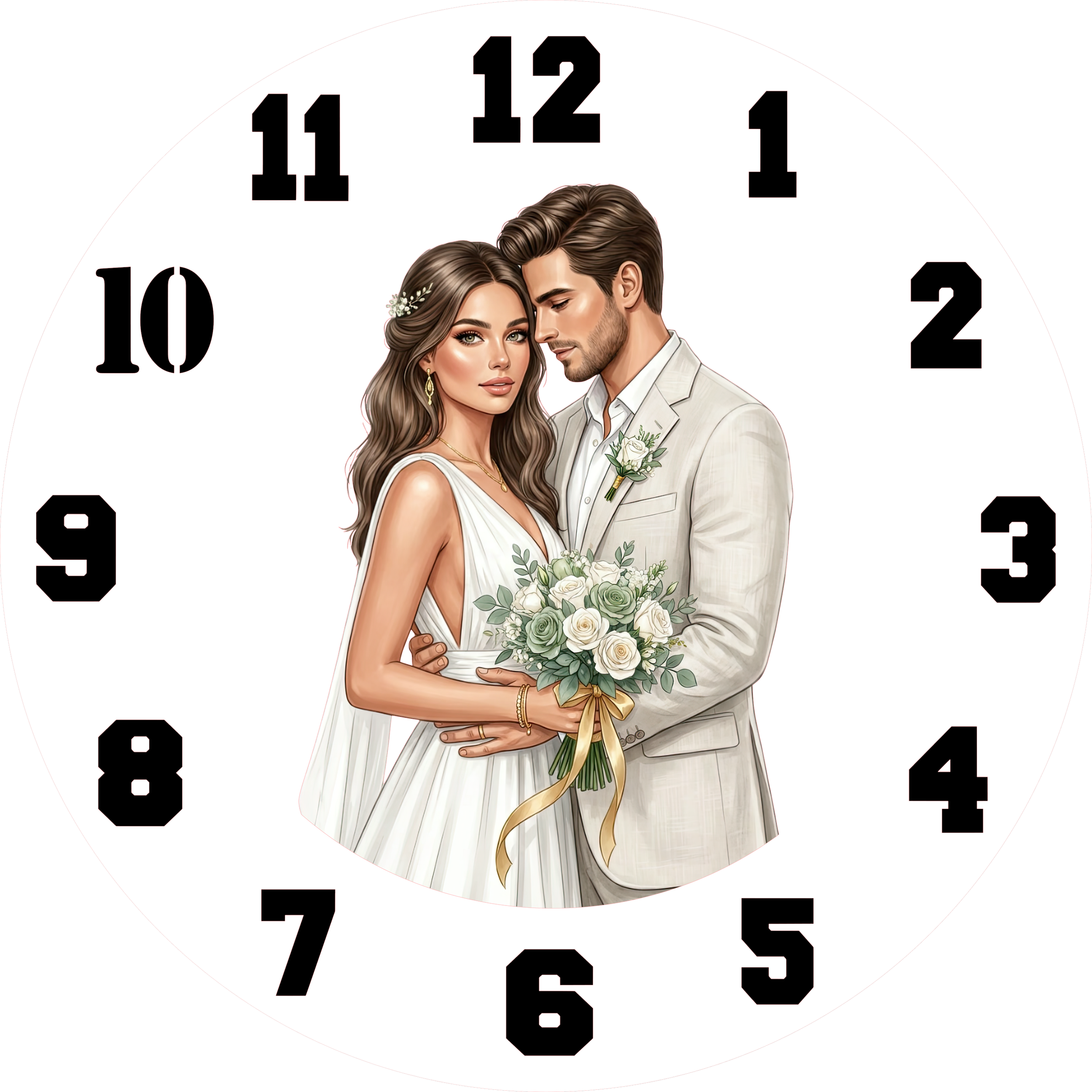 Custom Photo Wooden Clock, Personalized with Text, Picture, Gift for any occasion, Home Decor