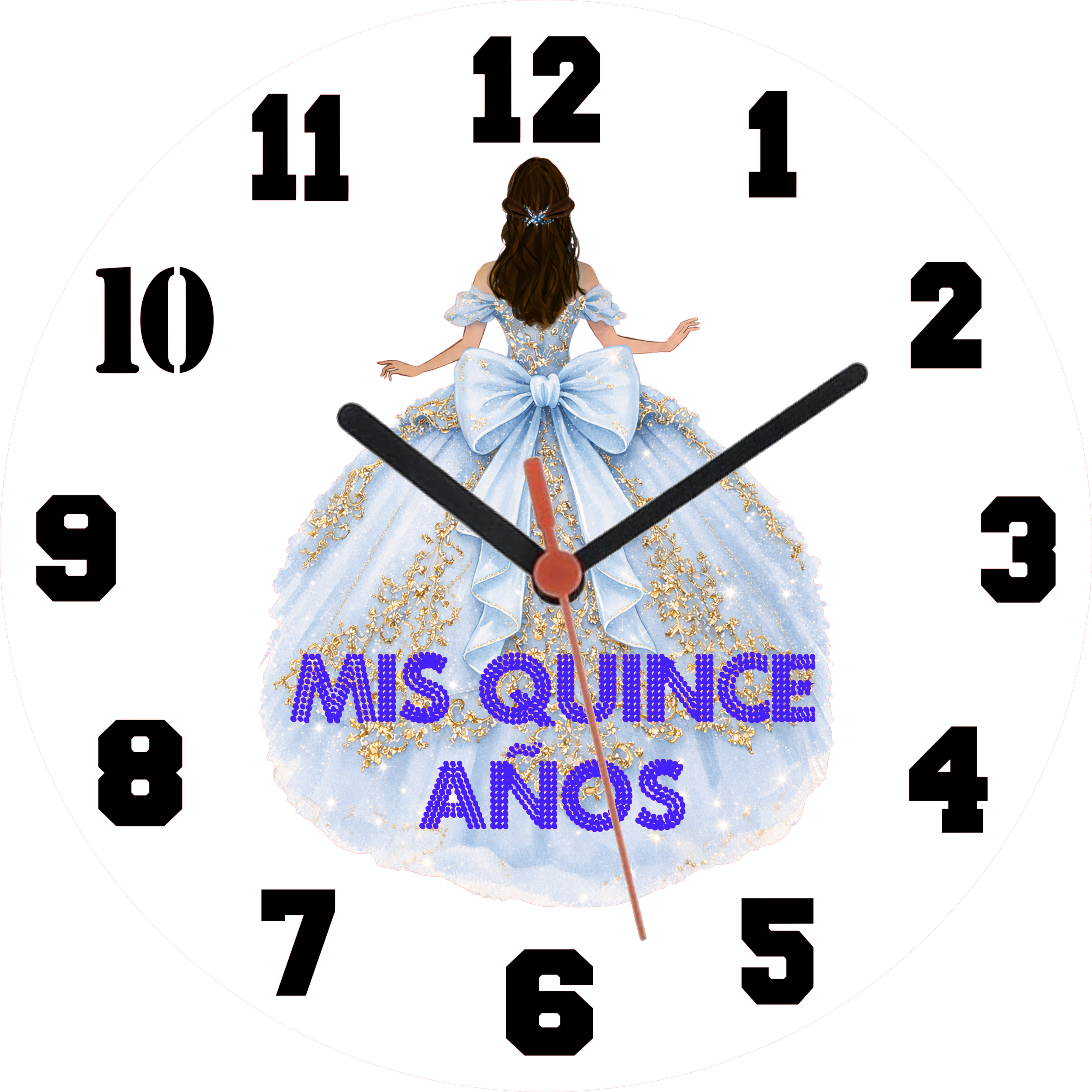 Custom Photo Wooden Clock, Personalized with Text, Picture, Birthday, Home Decor