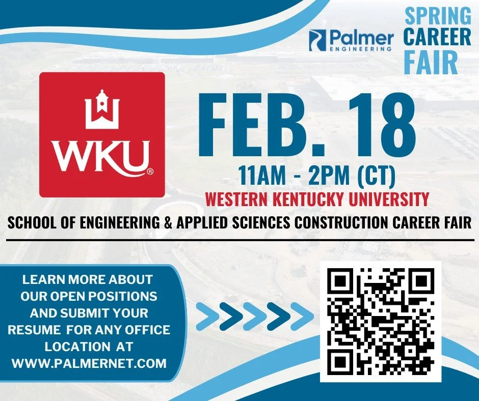 We&rsquo;re headed to the @wkuseas on Wednesday, February 18, 2026! 🎓

Stop by our booth to say hi, chat about career goals, and learn more about opportunities at Palmer Engineering. We&rsquo;ll be accepting resumes for summer and fall 2026 co-ops a
