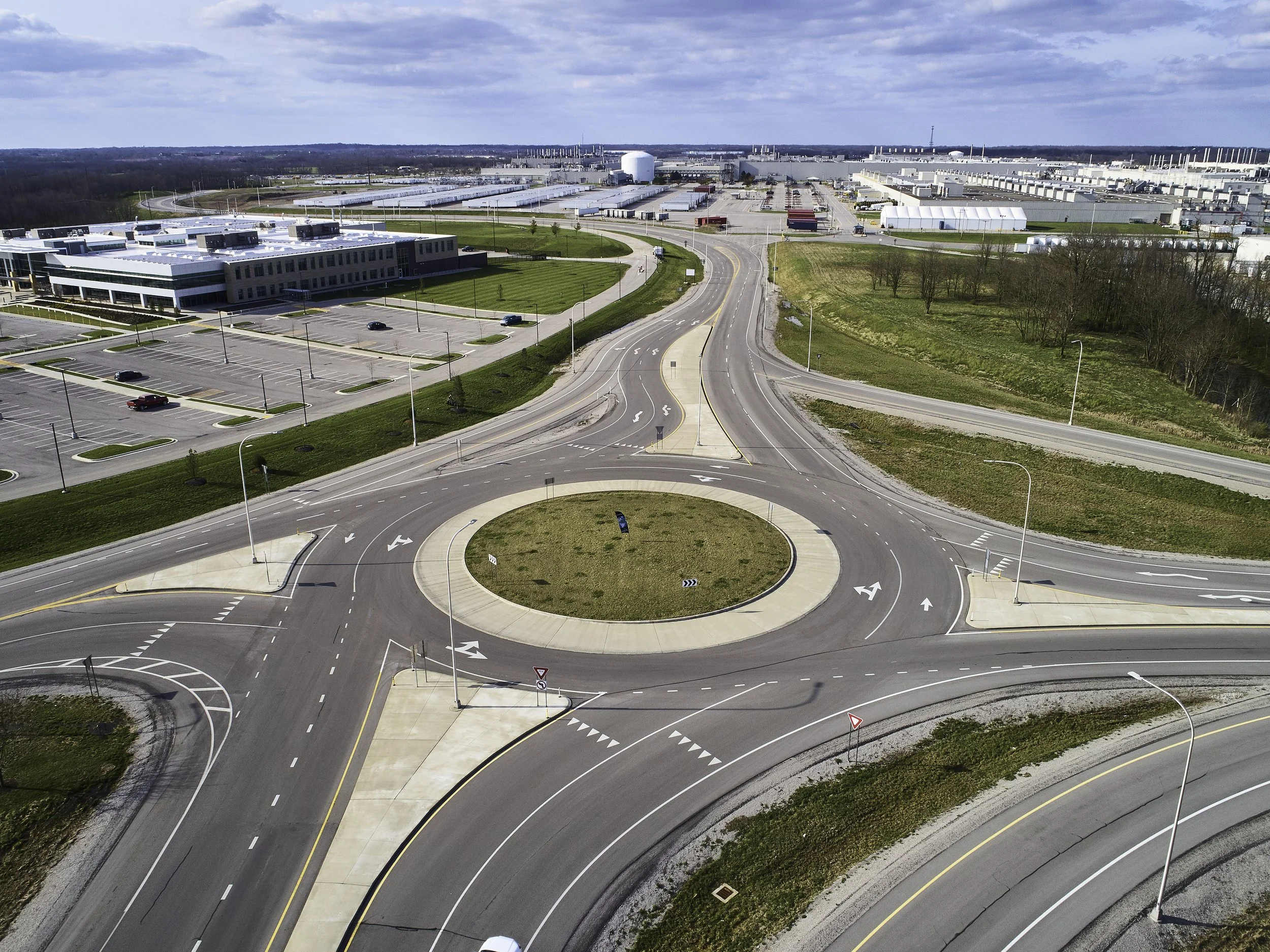 Roundabout at Toyota Motor Manufacturing in Georgetown, Kentucky
