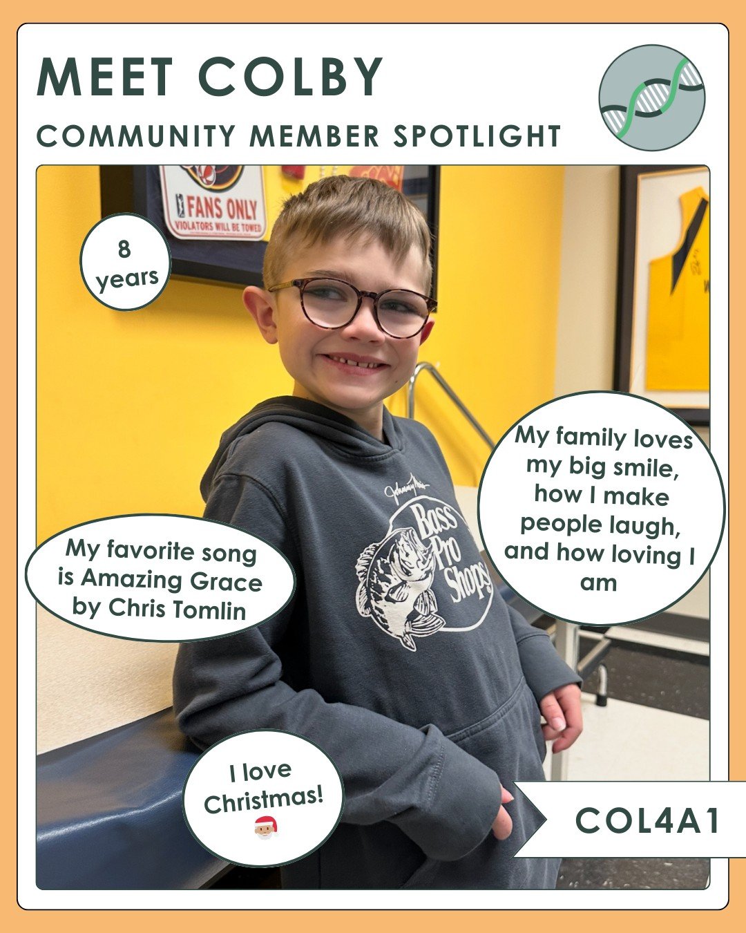 Meet Colby, this week's featured community member!

 #col4a1 #gouldsyndromewarrior #gouldsyndromeawareness #gouldsyndrome