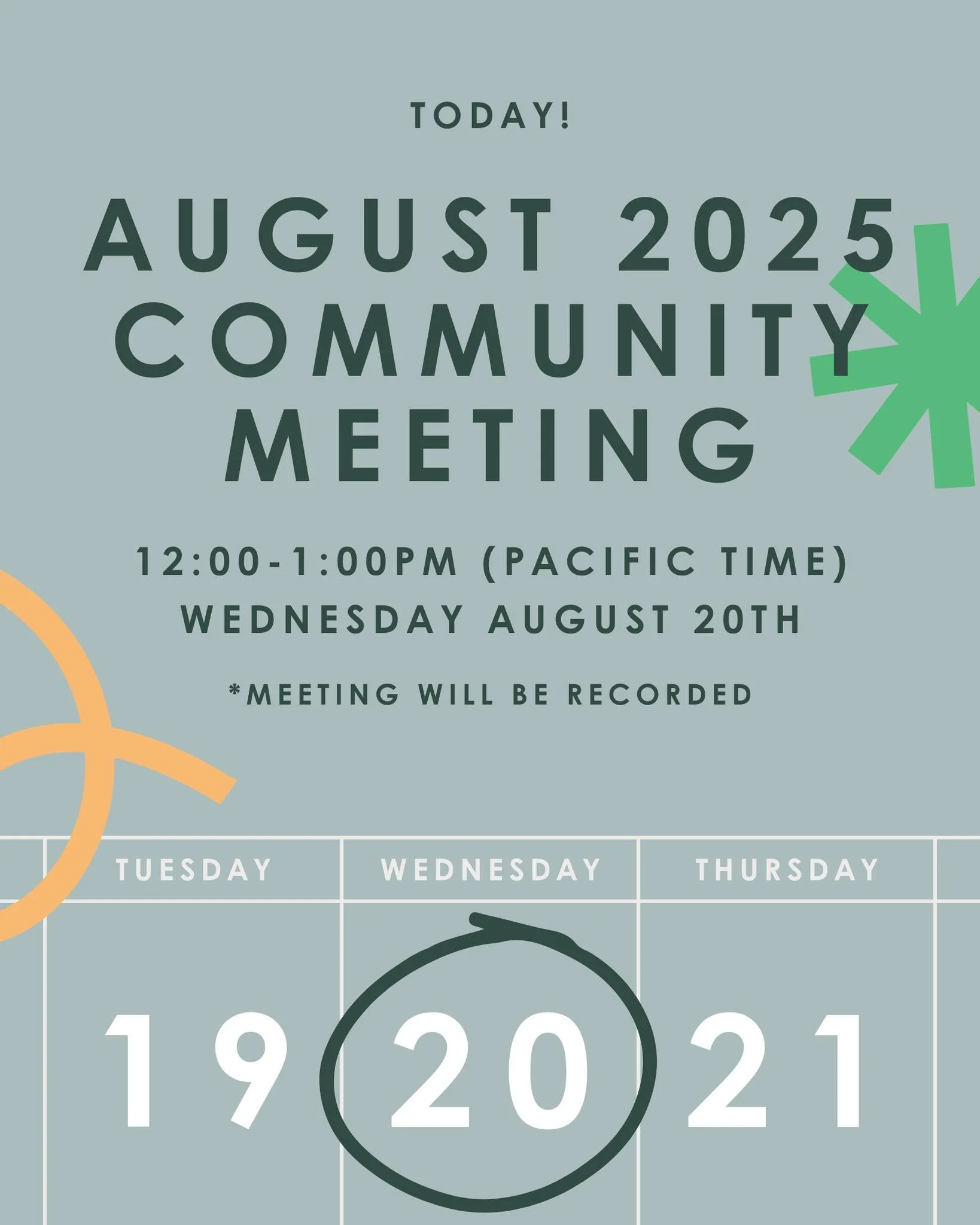 We hope you'll join us in just a few hours to share HUGE news for our community and Foundation as a whole, as well as hear updates from our board, and more! Link in bio!