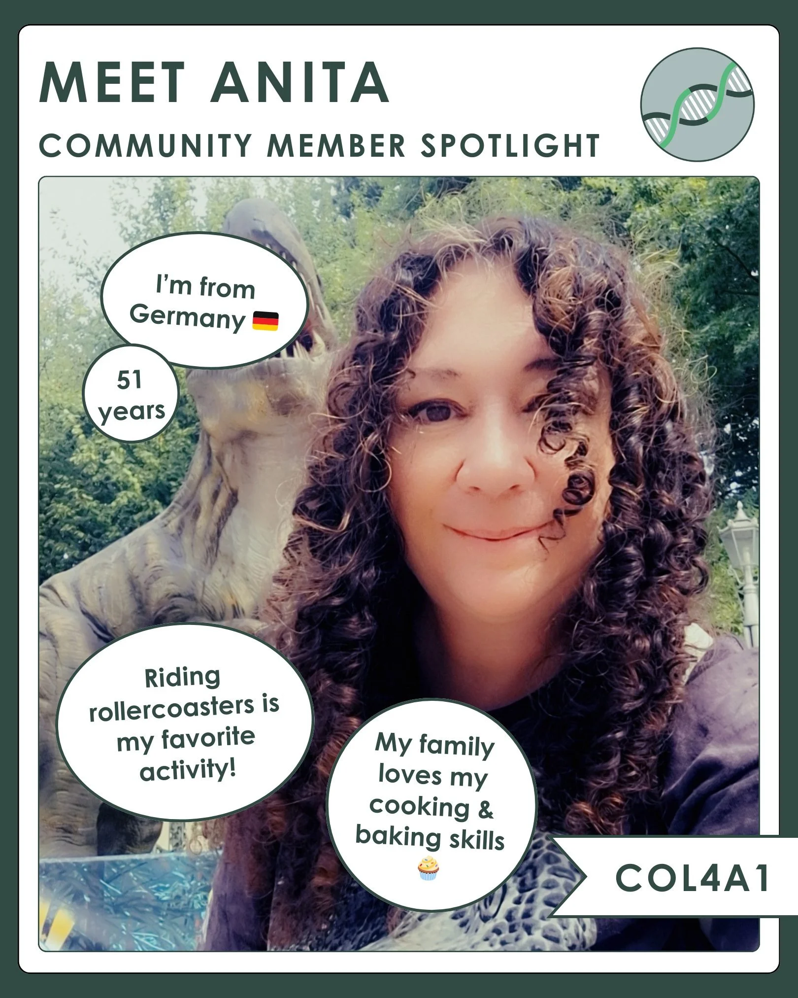 Anita is this week's community member spotlight! If you'd like to share your child or yourself to be featured, please visit our &quot;Warriors&quot; page under the Community tab on our website.

When we share our stories, we raise awareness, inspire 