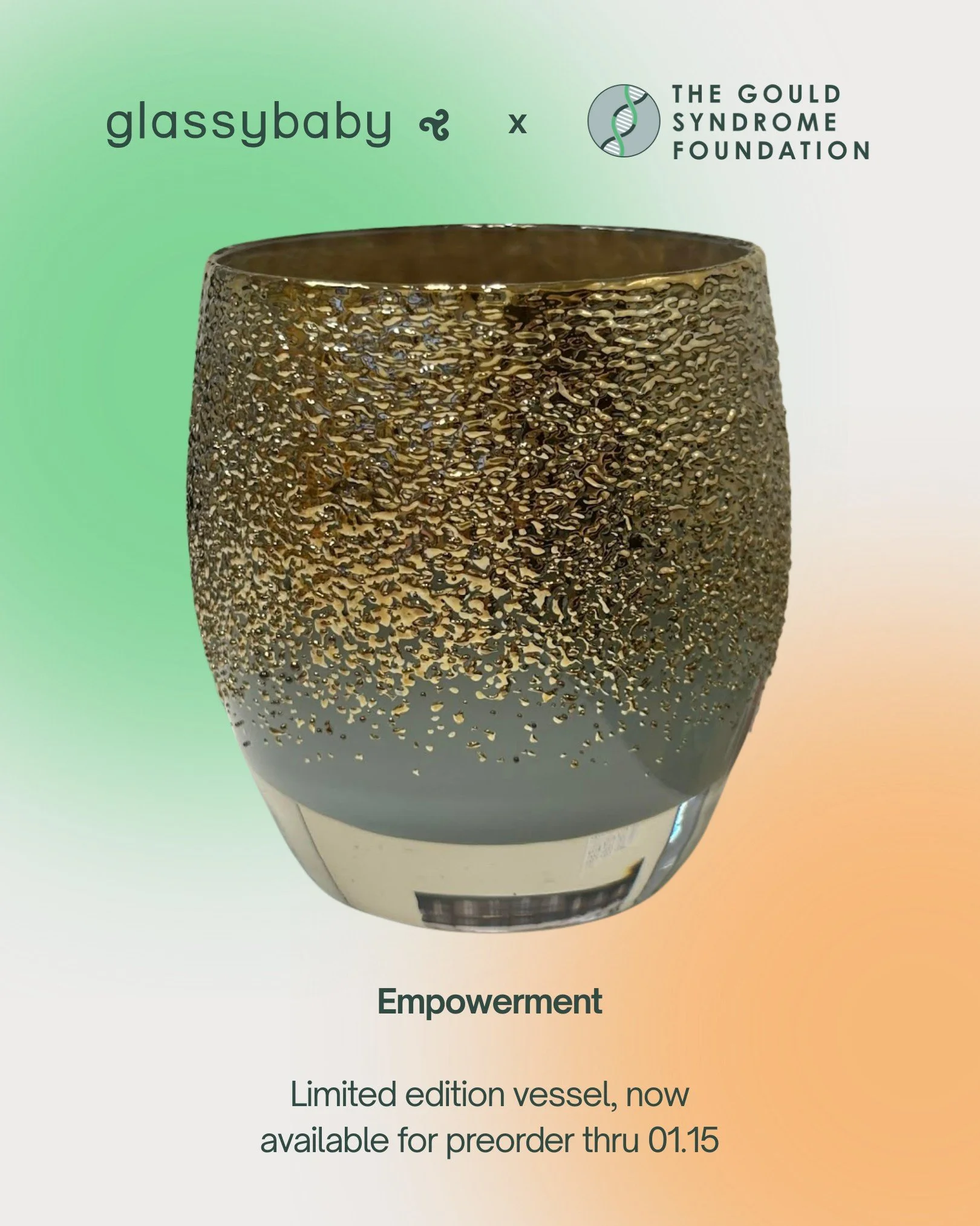 🩶 Introducing Empowerment &ndash; a limited-edition glassybaby supporting The Gould Syndrome Foundation! For 20+ years, glassybaby has handcrafted unique glass votives in Seattle, each with its own story and purpose.

This stunning grey and metallic