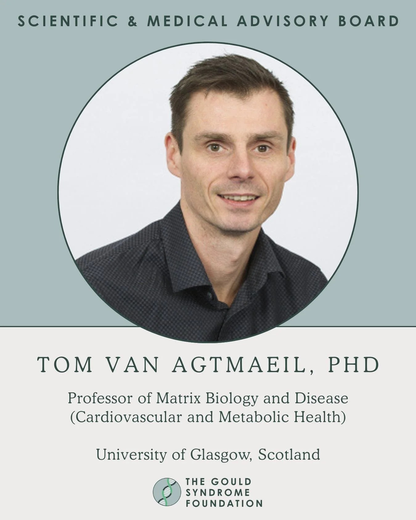 Introducing Tom Van Agtmaeil, PhD. Tom is a member of our Scientific and Medical Advisory Board. The SMAB guides our research strategy with expert insight, ensuring our resources support the most promising innovations in understanding and treating Go