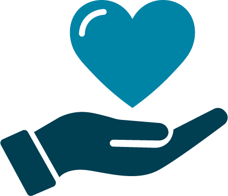 charity hands holding heart