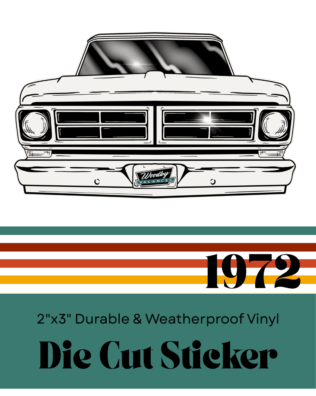 1972 Ford Die Cut Sticker
