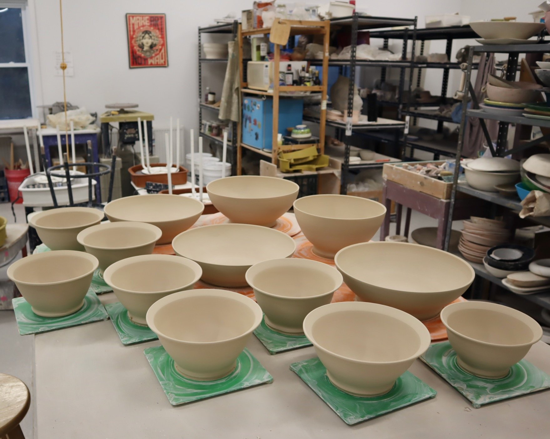WHEEL-THROWN BOWLS