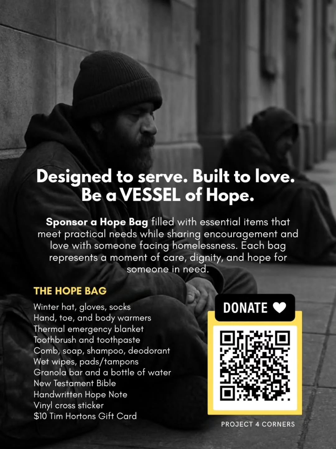 ✨️ As Founder of the VESSEL movement I am asking for you to consider getting involved.
There are well over 15,000 Homeless in Toronto alone and many more throughout the GTA. 

The economy is awful, people have been losing jobs, homes and the essentia